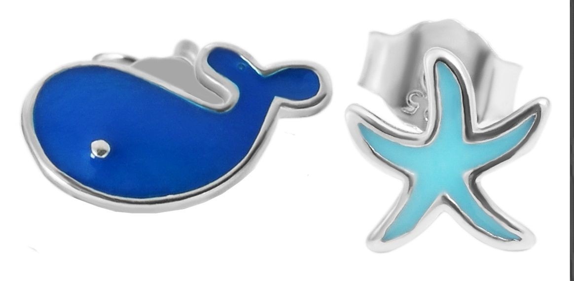 Adelia´s Paar Ohrhänger »Mädchen Ohrstecker aus 925 Sterling Silber mit Stern«