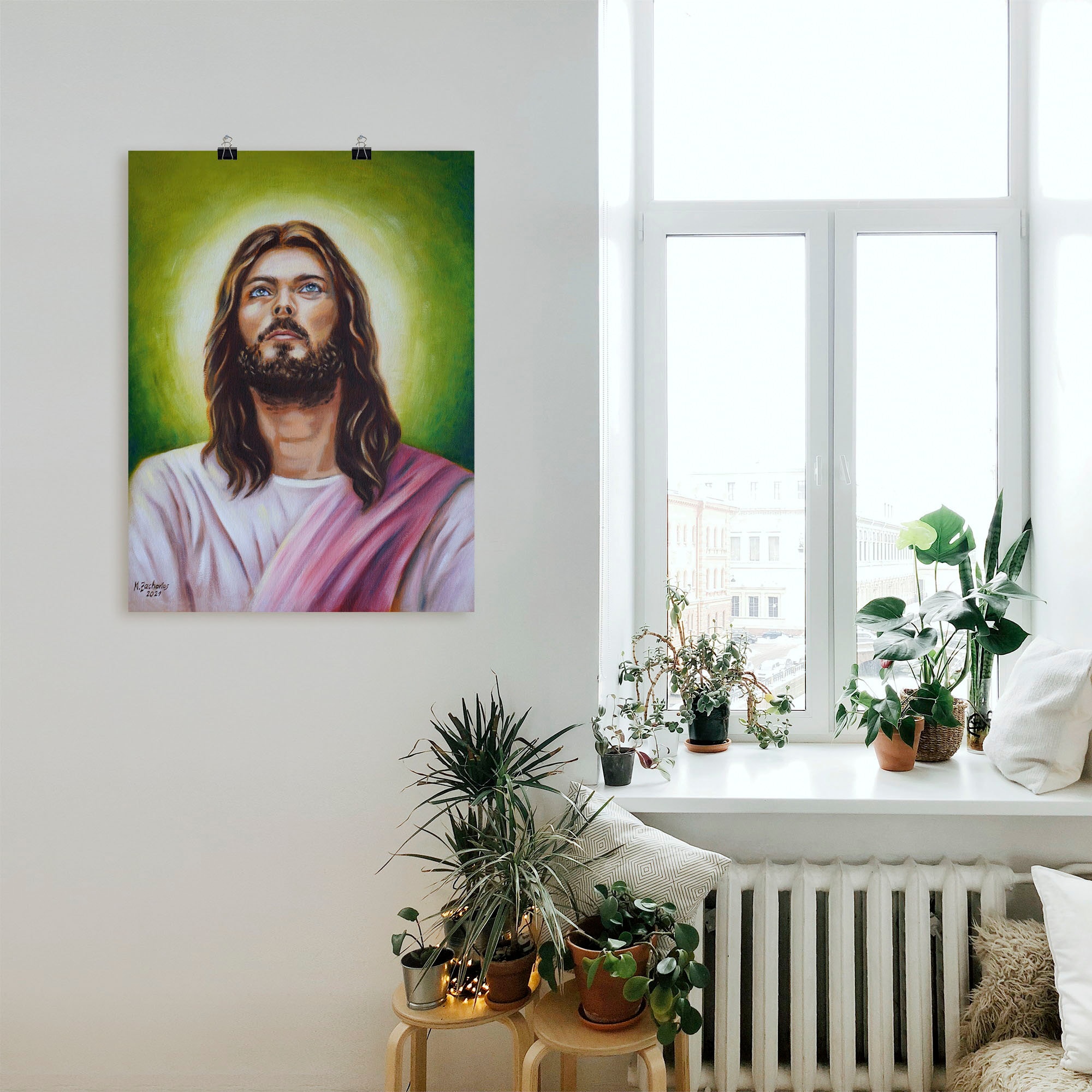 Poster BAUR Größen Bilder, Wandaufkleber als Christus Wandbild bestellen in Leinwandbild, Christliche Porträt«, oder Artland (1 »Jesus St.), versch. Alubild, |