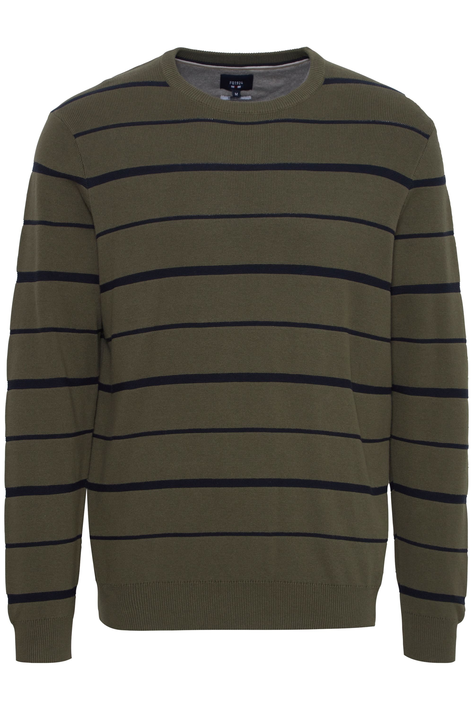 FQ1924 Strickpullover »Strickpullover FQKYLE reversed strip crewneck neck«