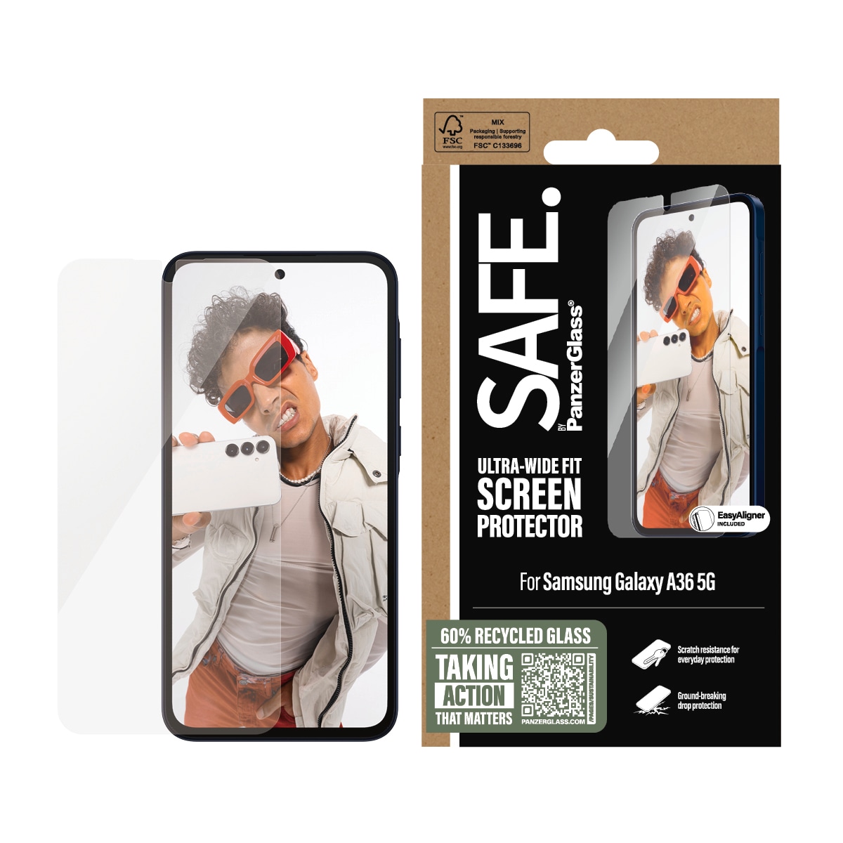 SAFE by PanzerGlass Displayschutzglas »Ultra-Wide Fit Scre...