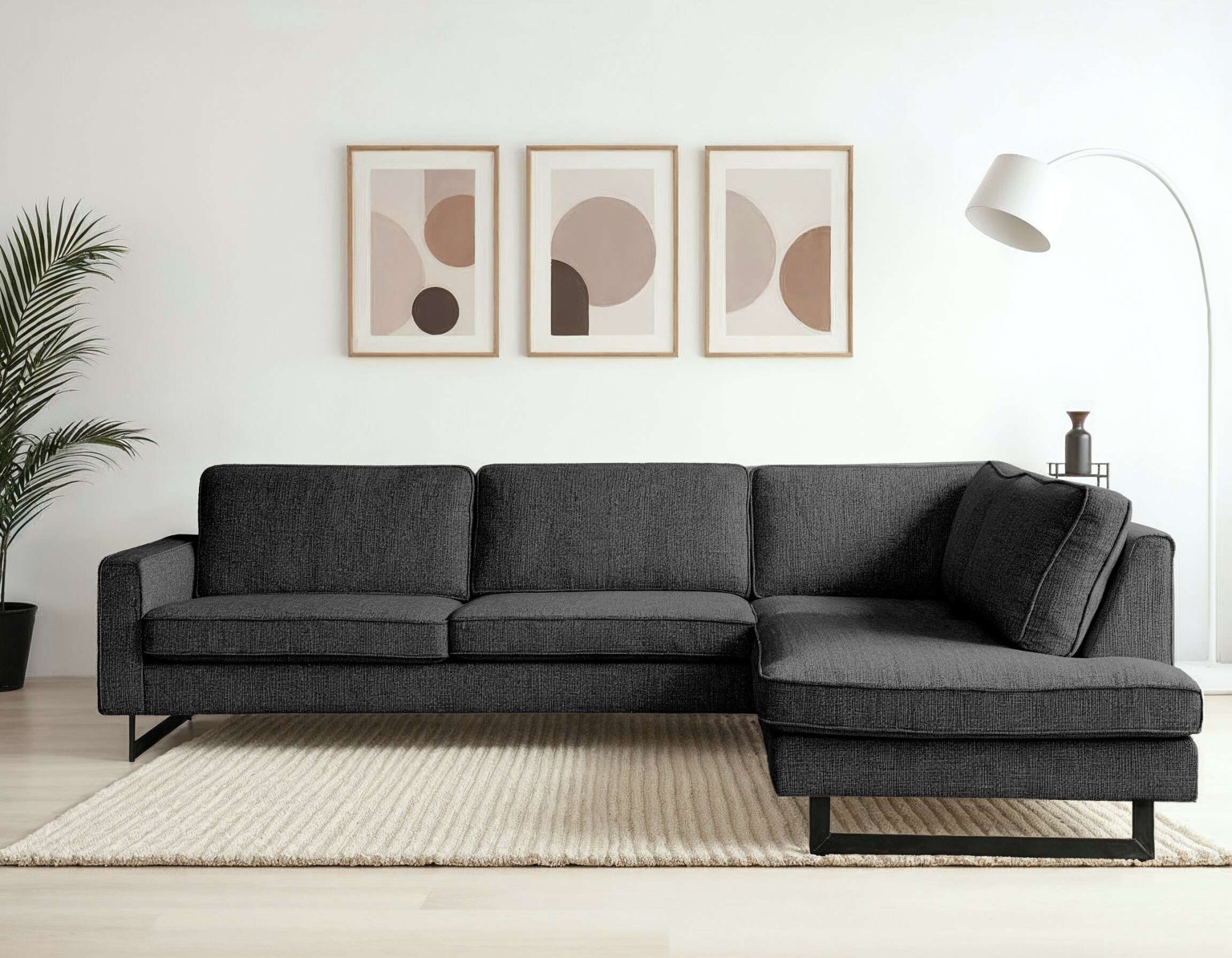 Home affaire Ecksofa "Pinto, 290 cm, Cord, Chenille, Lederoptik, Ottomane l günstig online kaufen