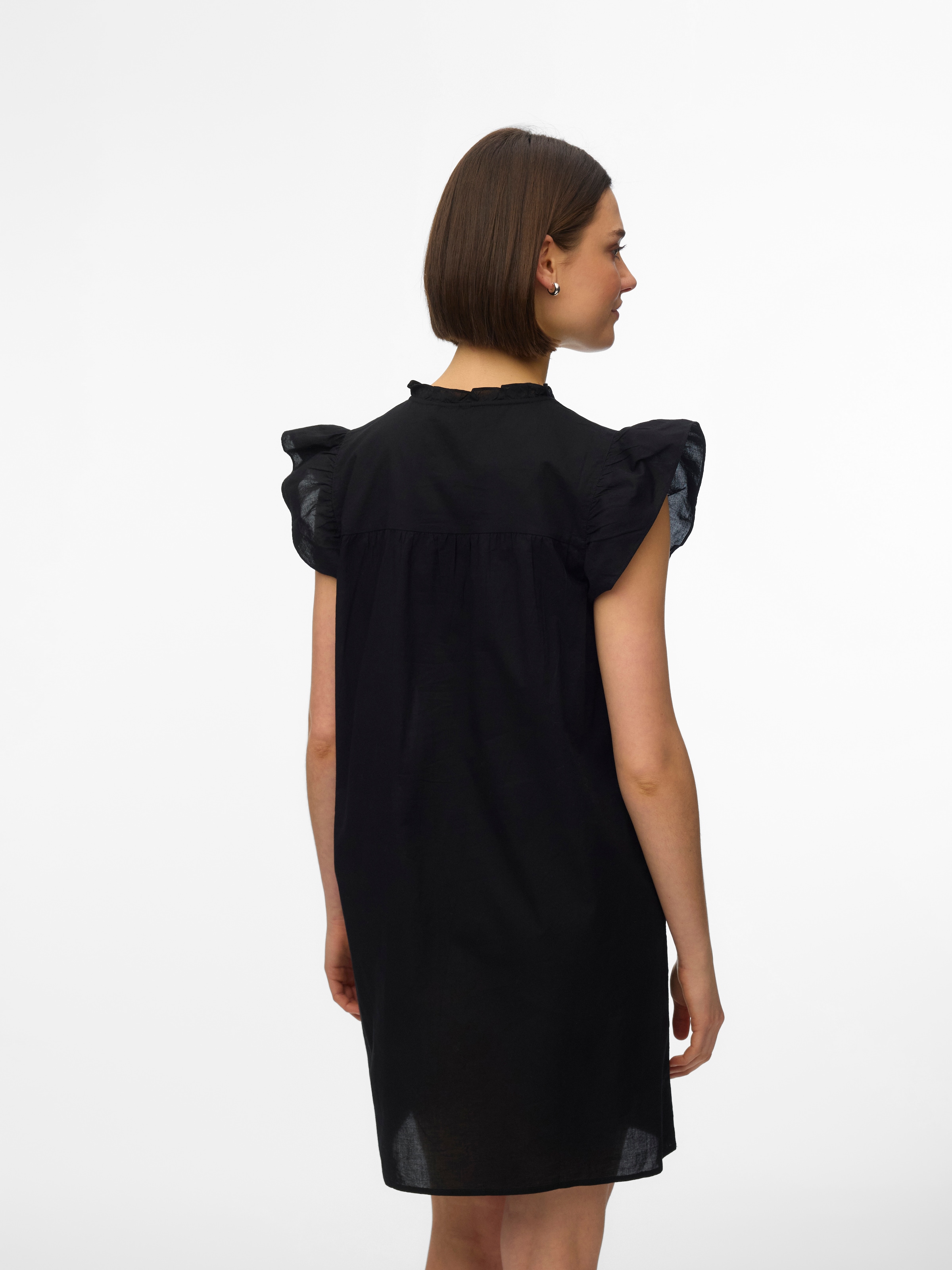 Vero Moda Minikleid »VMLINE SS SHORT DRESS WVN NOOS« Baumwolle