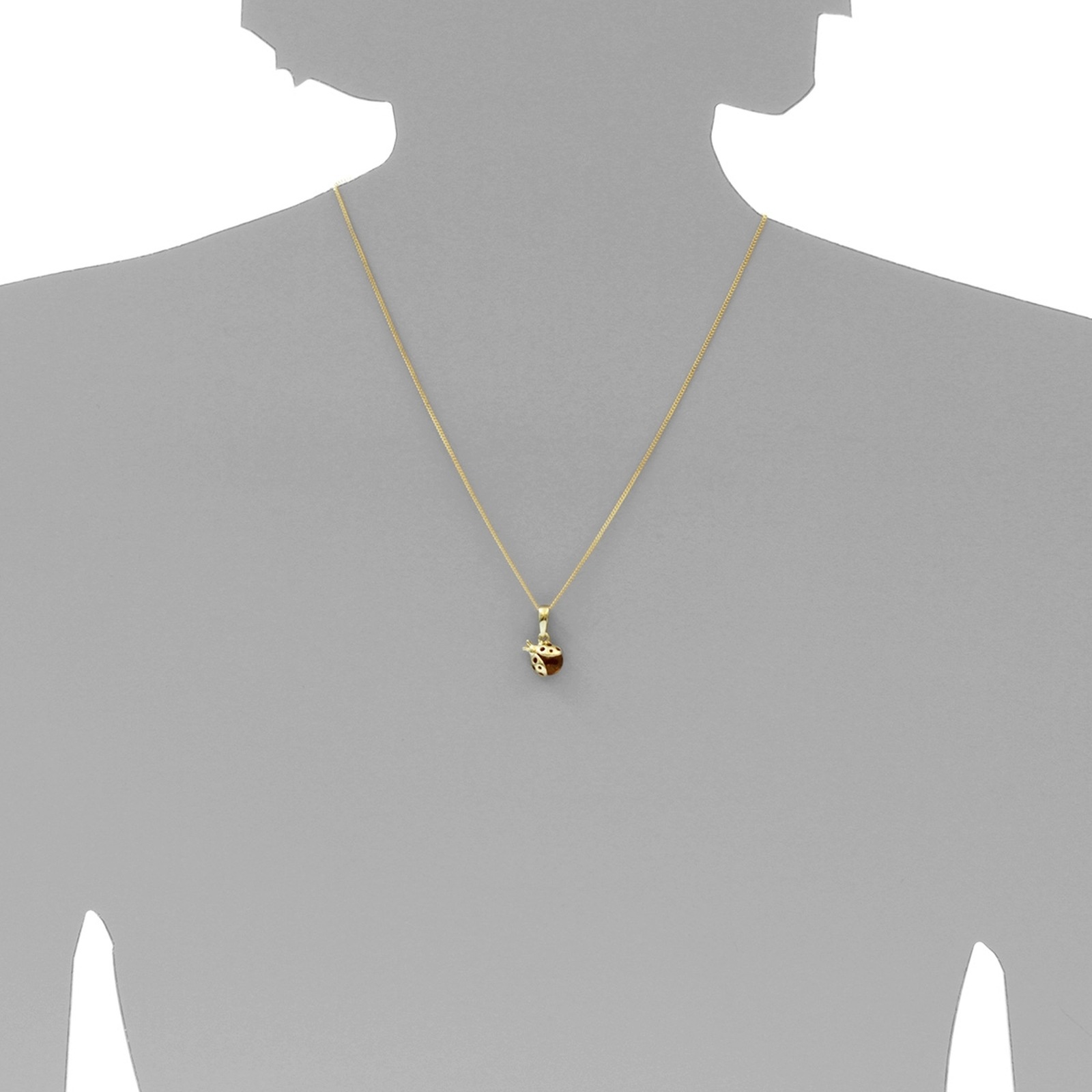 OSTSEE-SCHMUCK Kettenanhänger »- Marienkäfer - Silber 925/000, vergoldet - Bernstein«