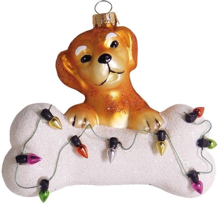 Krebs Glas Lauscha Christbaumschmuck »Hund su Knochen & g...