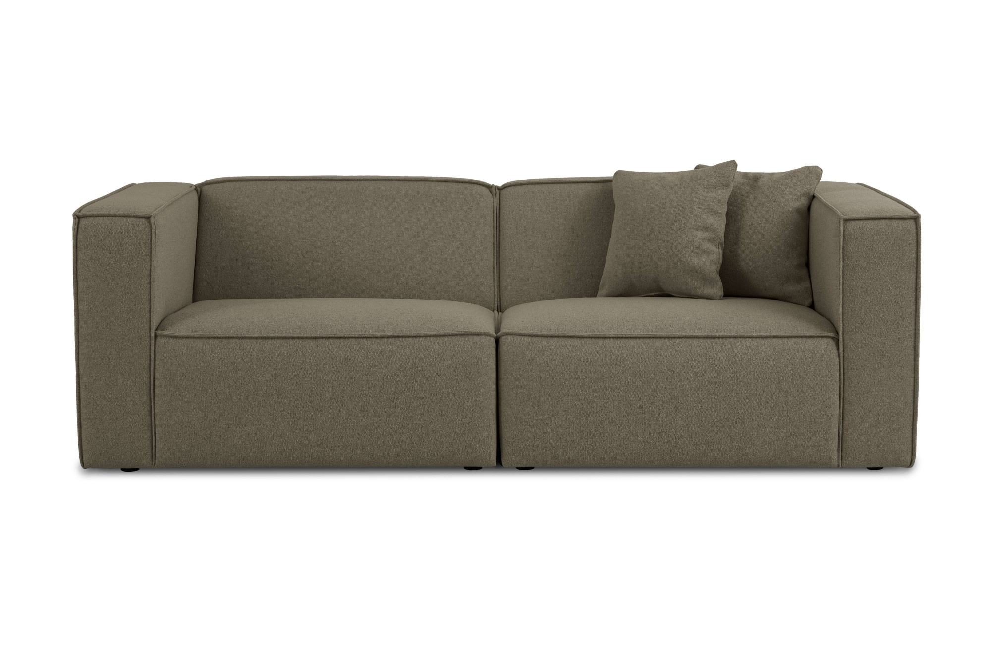 OTTO home 3-Sitzer »Tammie«, Breite 222 cm, Webstoff fein, bodentief, mit Wellenunterfederung