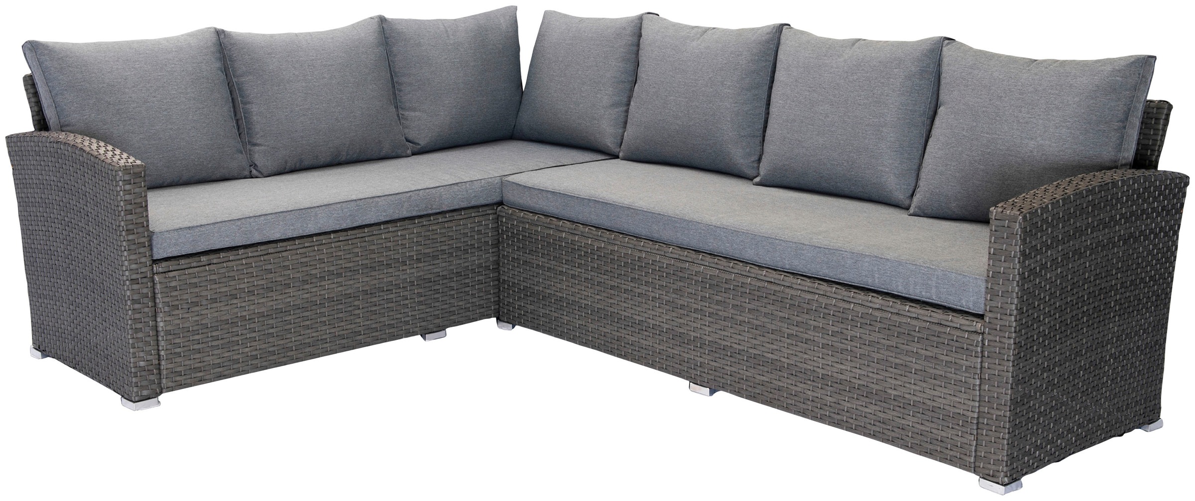 Gartenlounge-Set KONIFERA "London", grau, Aluminium, Polyrattan, Sitzmöbel-Sets, inkl. Schutzhülle, Aluminium, Polyrattan 2