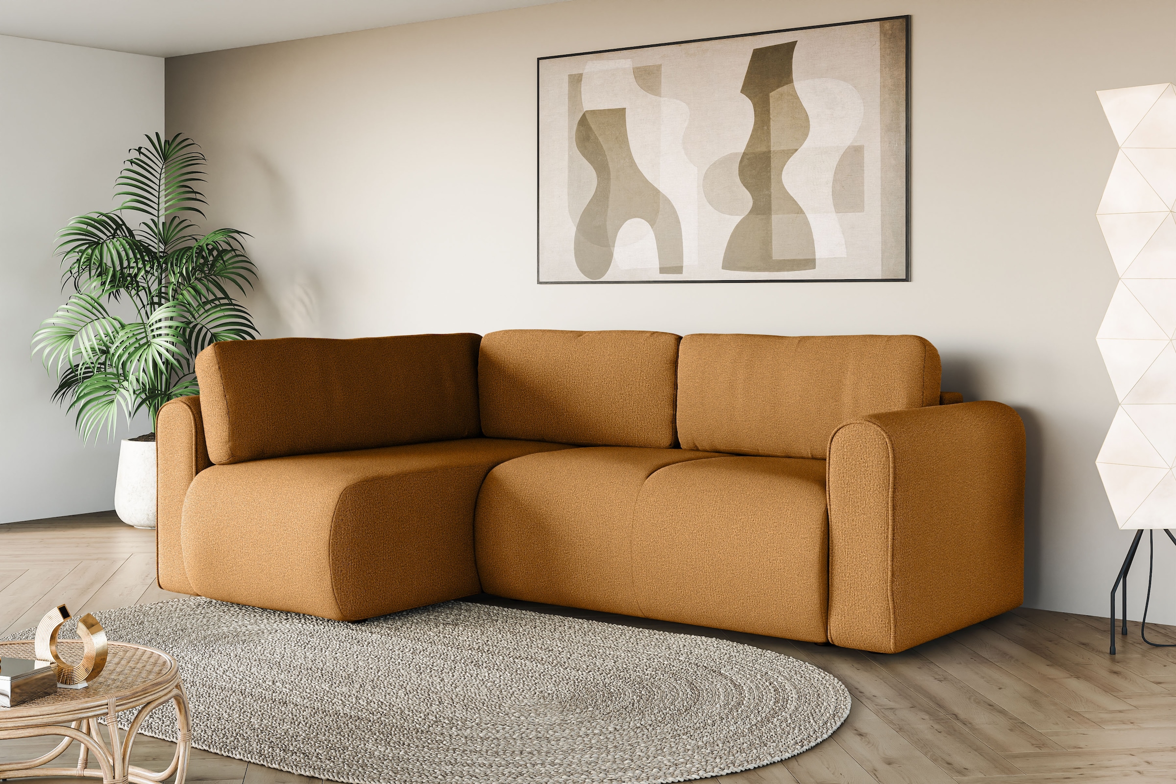 Ecksofa »Ecksofa Zacharia wahlweise mit Bettfunktion, BxTxH 250x166x86 cm«, L-Form mit...