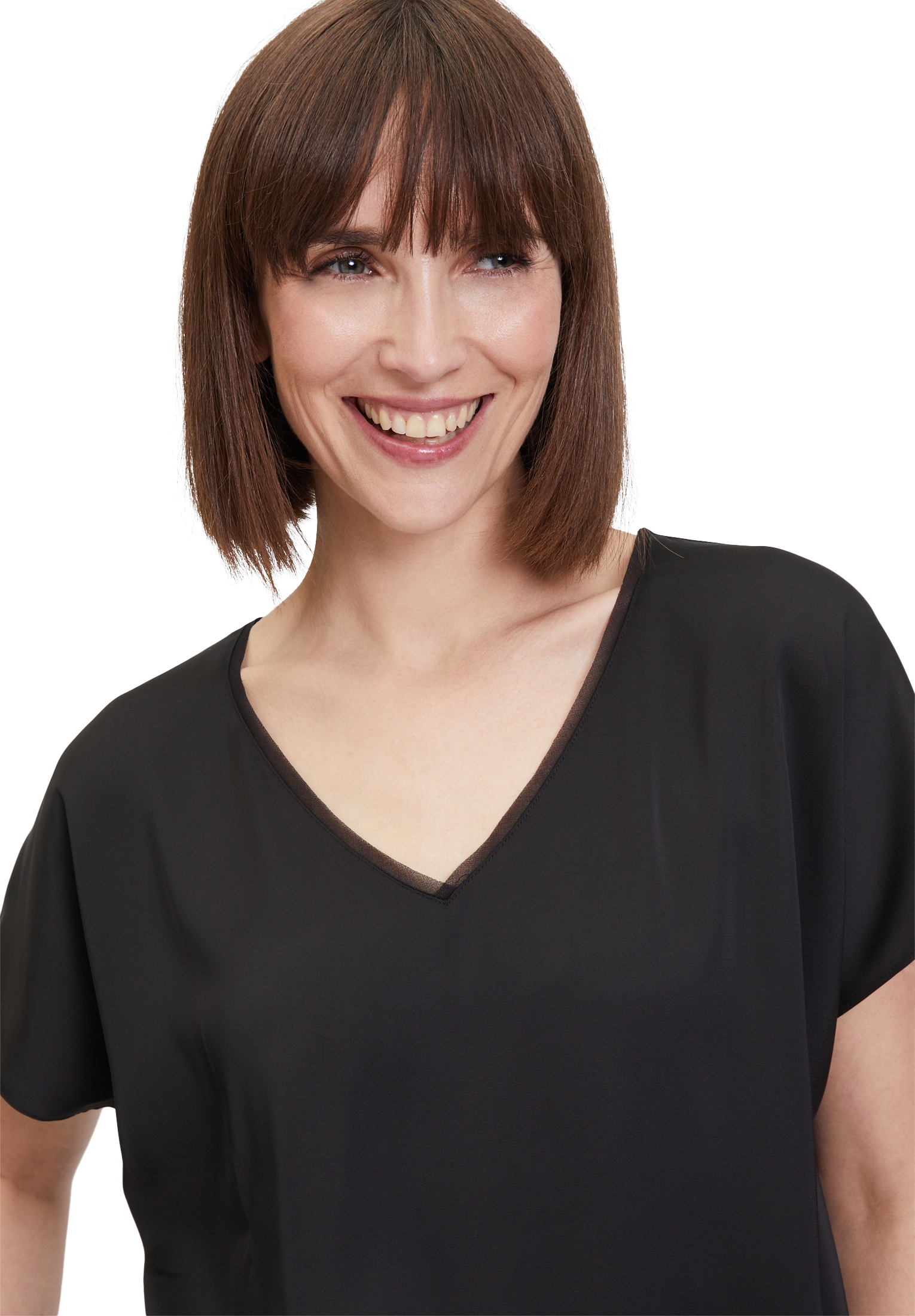 Vera Mont Satinbluse »Vera Mont Damen Satin-Bluse mit V-Ausschnitt«