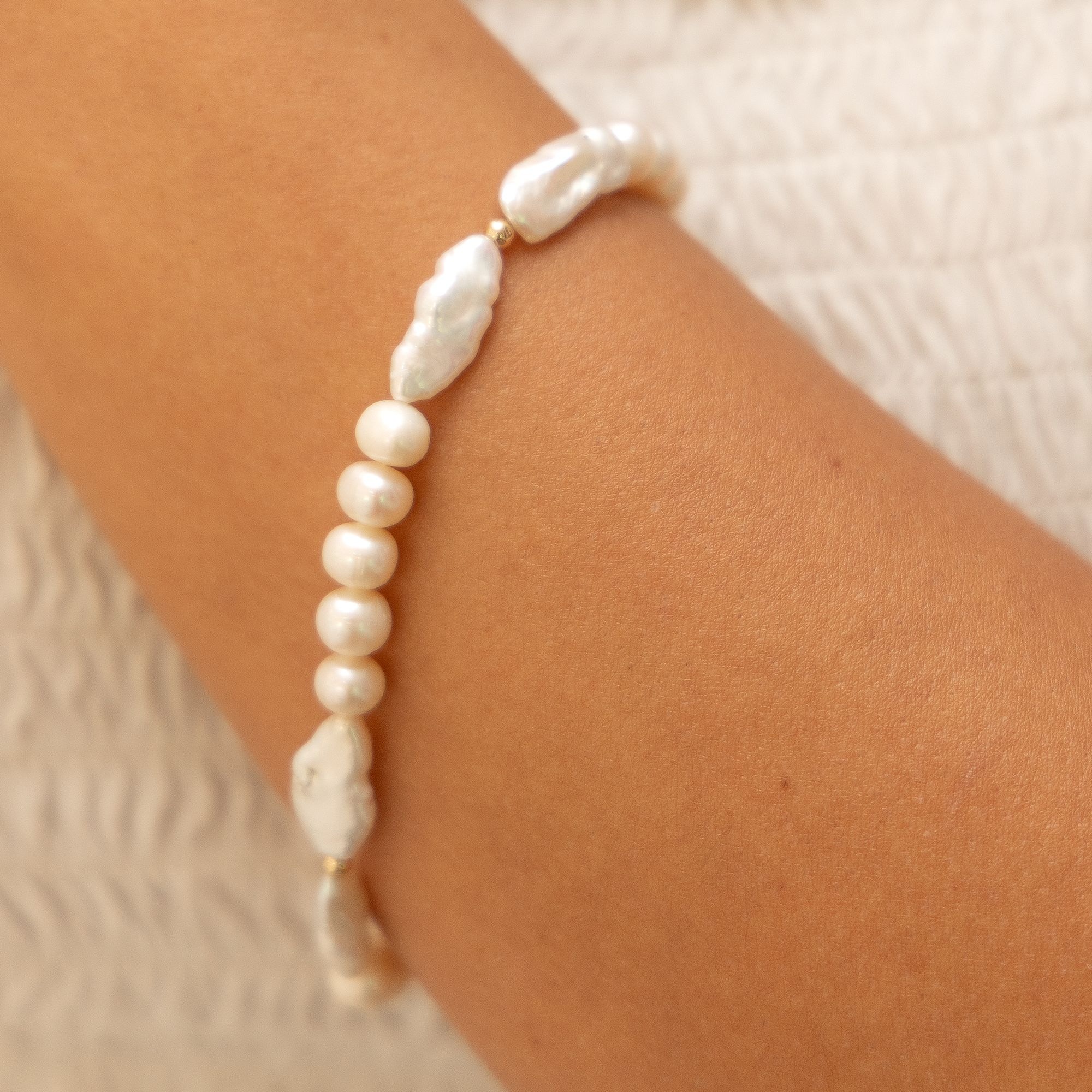 Fascination by Ellen K. Armband »Gold 585 Perle weiß 6-7mm«
