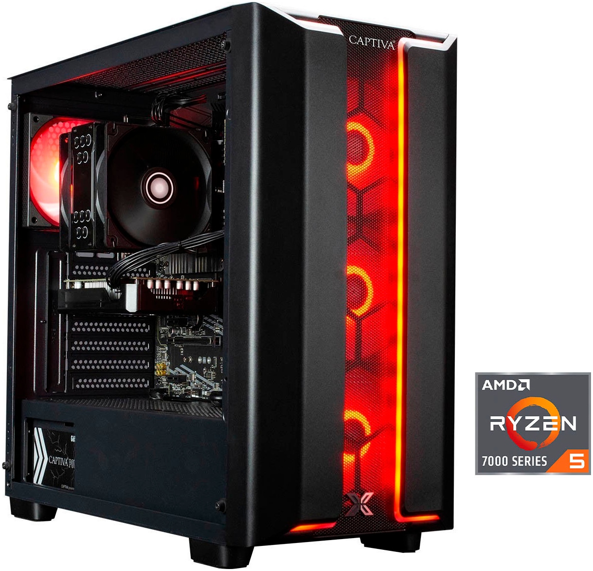 CAPTIVA Gaming-PC "Advanced Gaming R94-057", schwarz, Microsoft Windows 11 Home (64 Bit), 32 GB RAM 1.000 GB SSD, Desktop-PCs