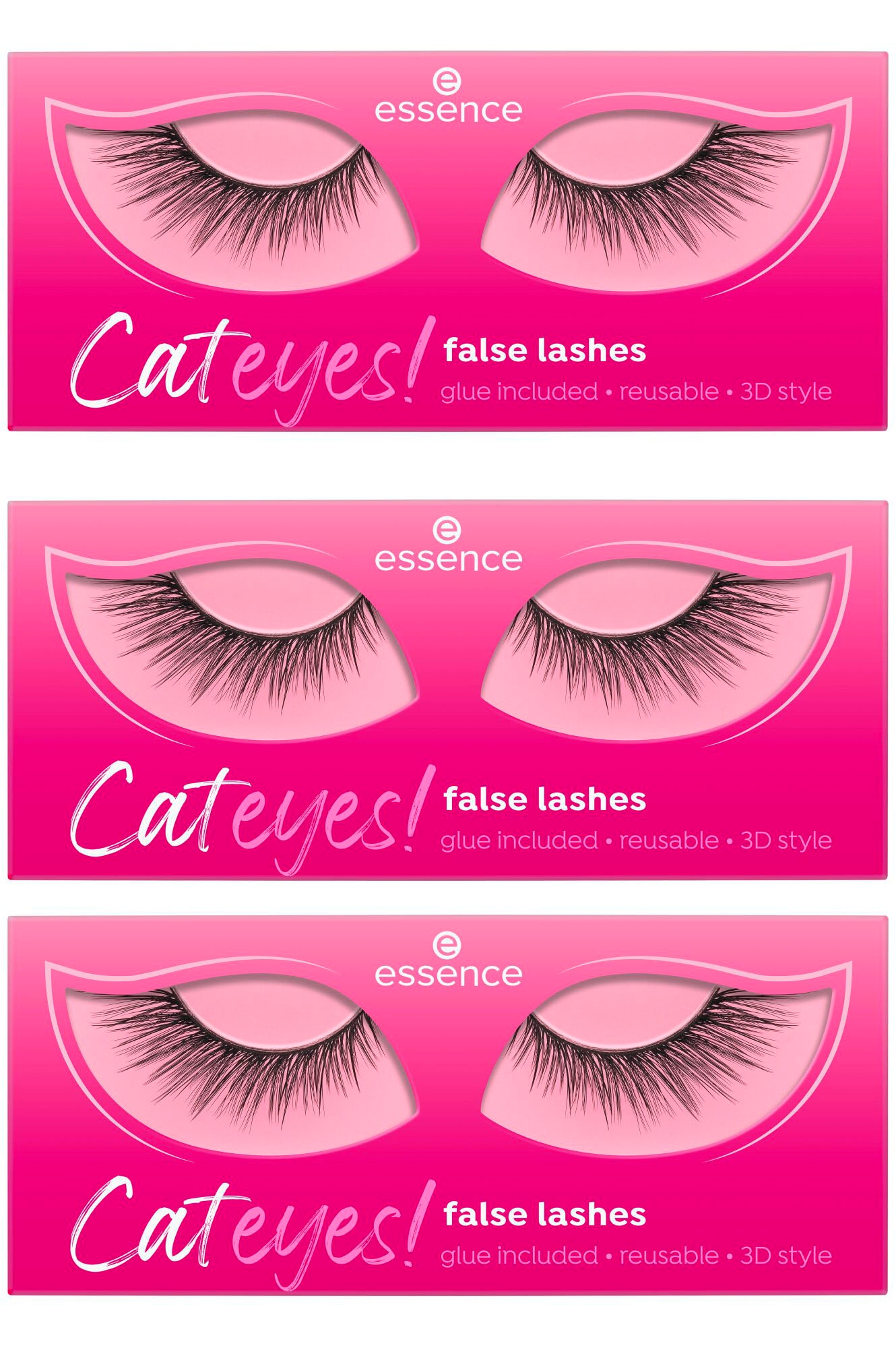 Bandwimpern »Cateyes! false lashes«, (Set, 3 tlg.)