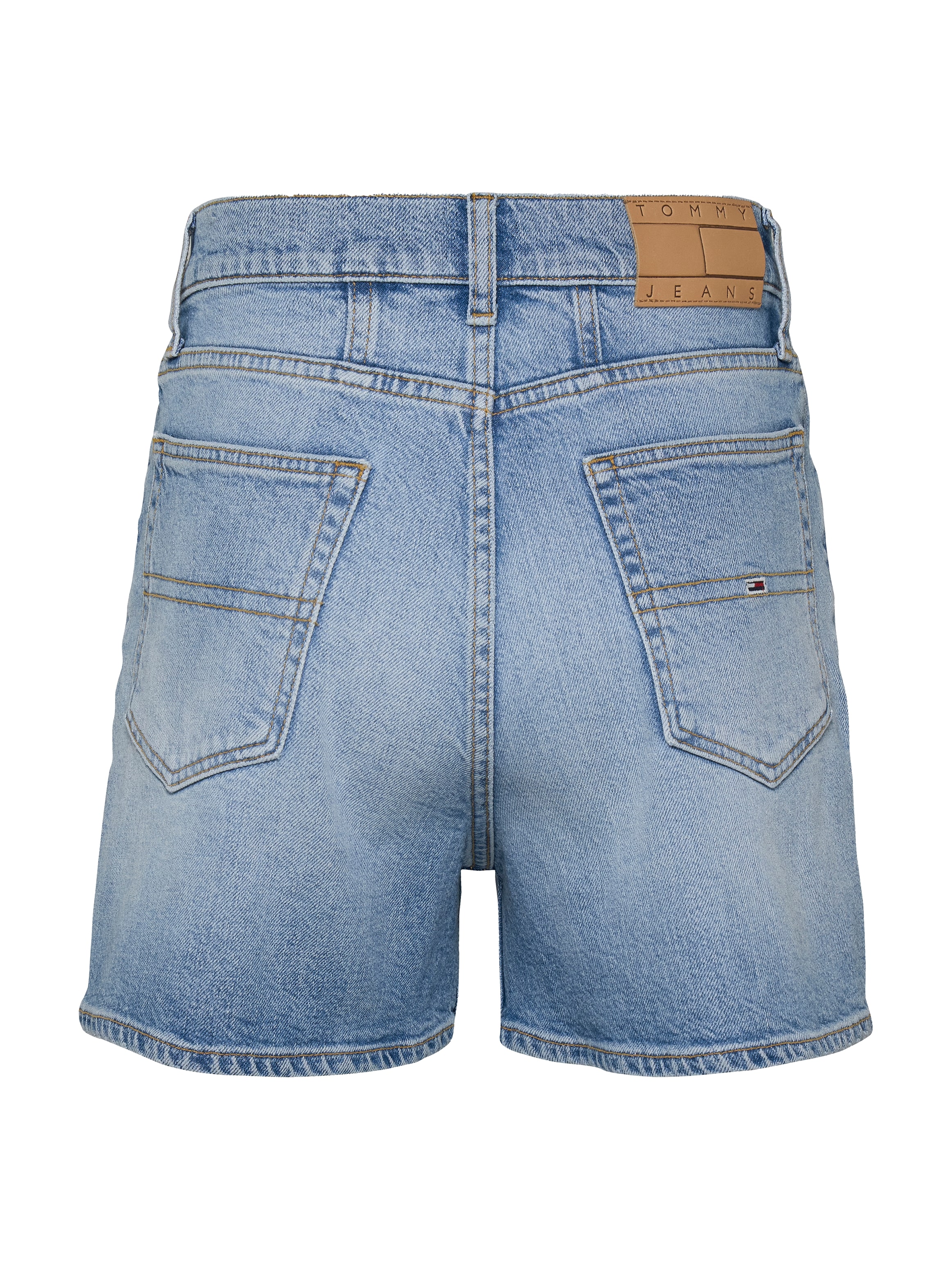 Tommy Jeans Shorts »MOM SHORT BI0112«, mit Logo-Badge, in blauer Waschung
