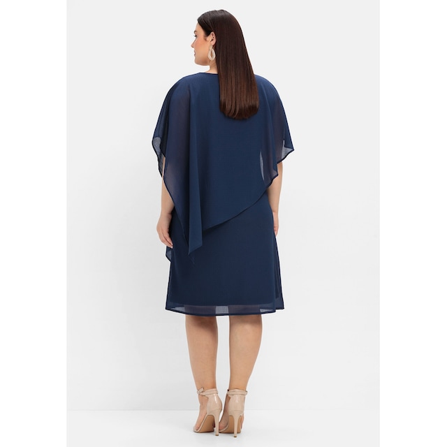 Sheego Cocktailkleid Größen«, | »Große asymetrischem BAUR Cape mit bestellen