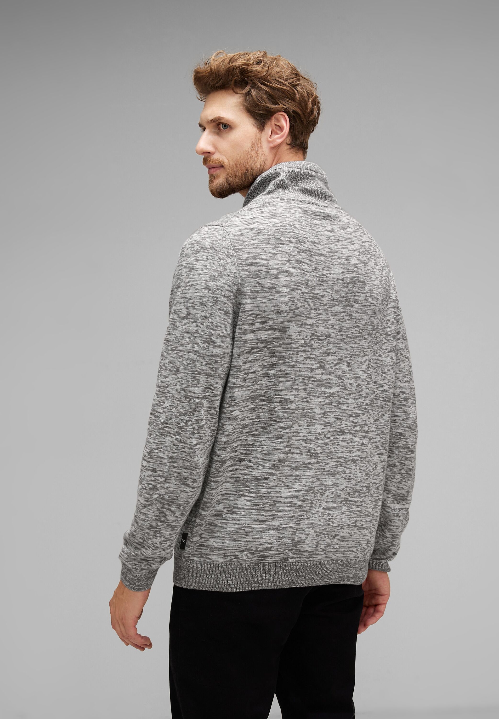 STREET ONE MEN Stehkragenpullover, mit Stehkragen