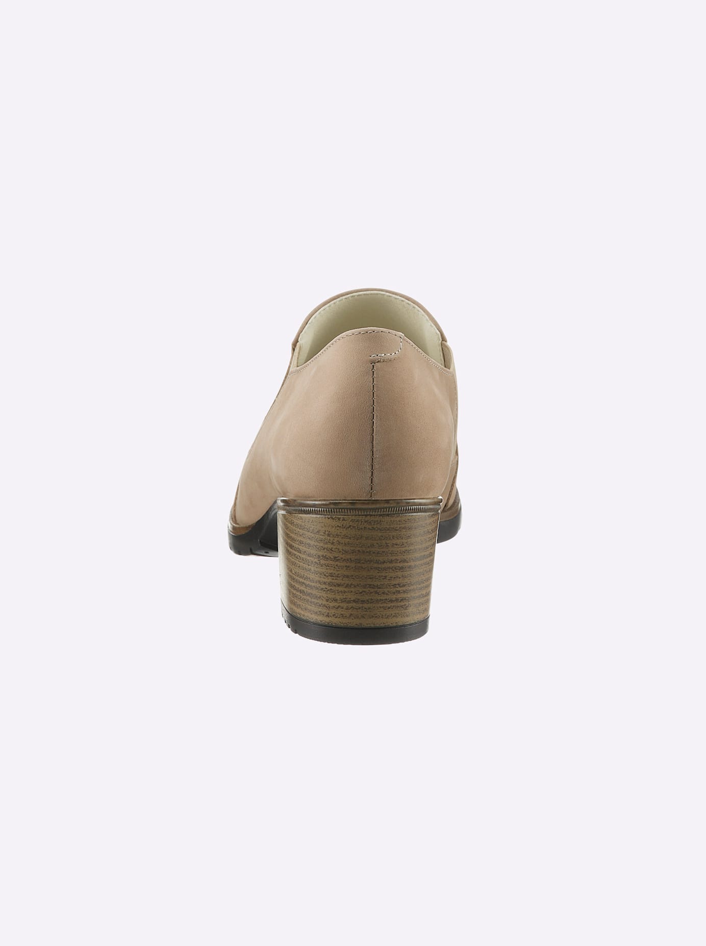 Hochfrontpumps HEINE, Damen, Gr. 41, grau (taupe), Leder, Rindsleder, Schuhe Hochfrontpumps 3