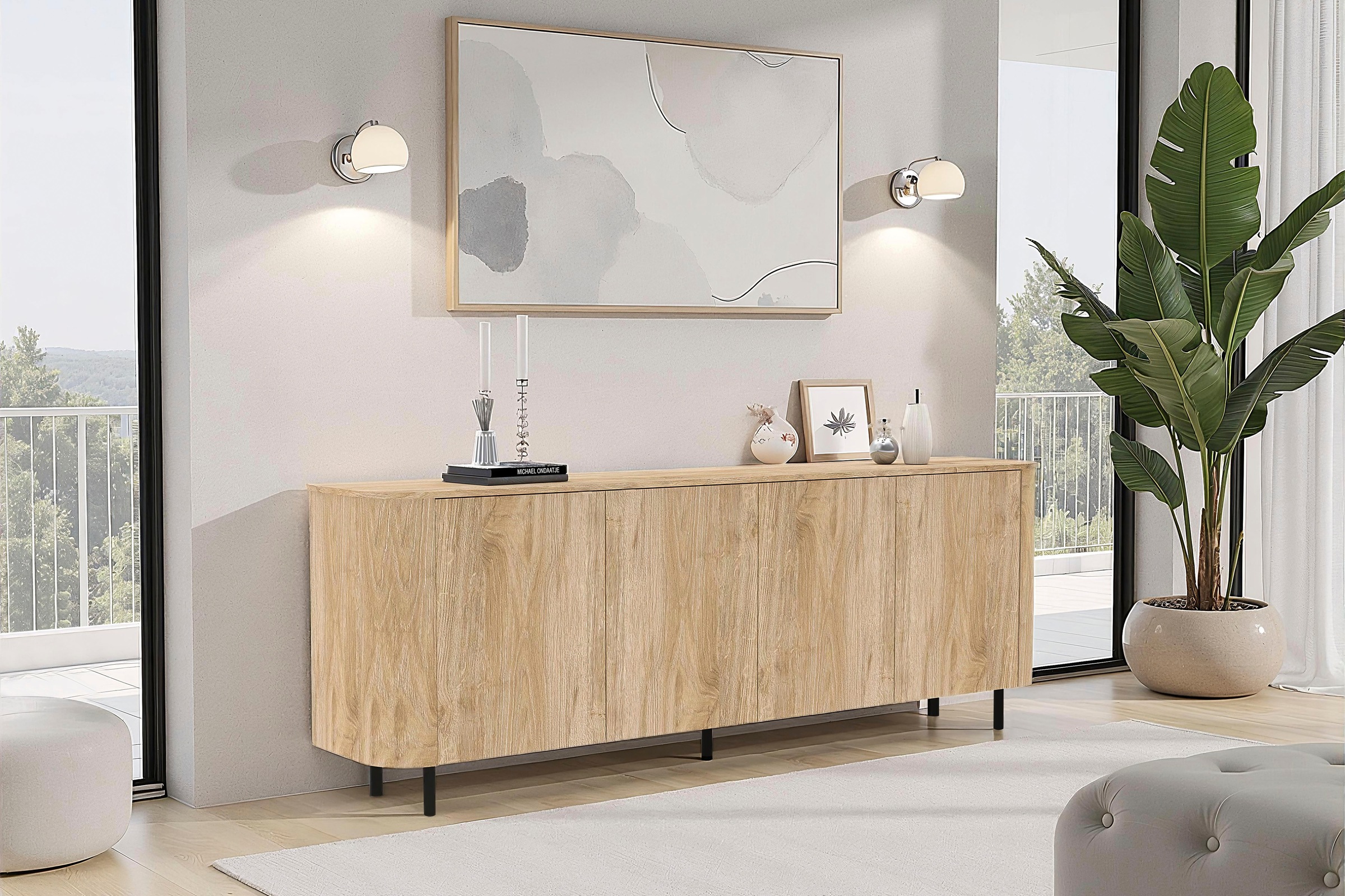 Home affaire Sideboard "Murano, 231 cm breit, 4 Türen, Anrichte, Kommode, S günstig online kaufen