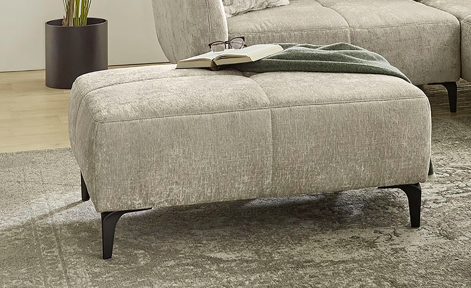 Jockenhöfer Gruppe Hocker "Salo, B: 114 cm" im Retrolook mit Wellenunterfed günstig online kaufen