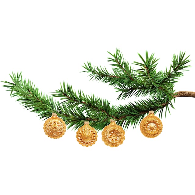 Krebs Glas Lauscha Christbaumschmuck »Glaskugelformen, Breite ca. 5 cm«,  (Set, 4 tlg.), Weihnachtsdeko, Christbaumkugeln aus Glas,  Weihnachtsbaumkugel kaufen | BAUR