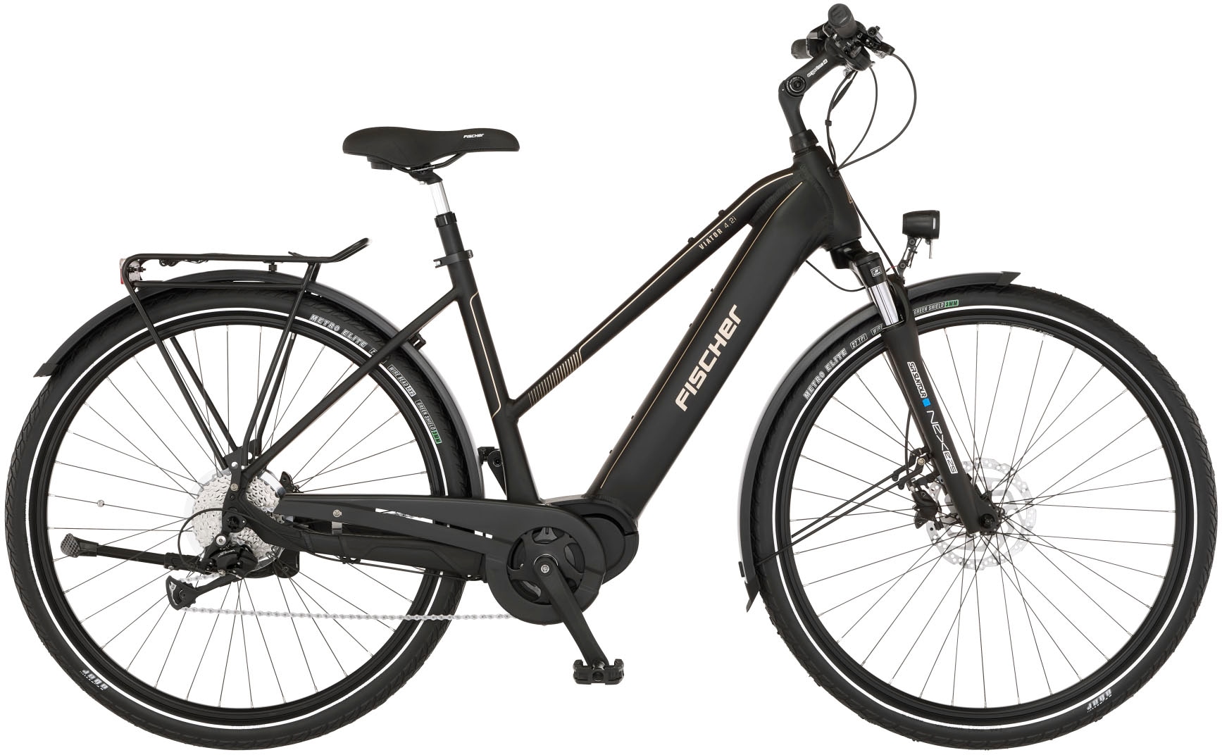 FISCHER Fahrrad E-Bike "VIATOR 4.2i 711", 9 Gang, Shimano, Acera, Mittelmotor 250 W, (mit Faltschloss), Pedelec, Elektro