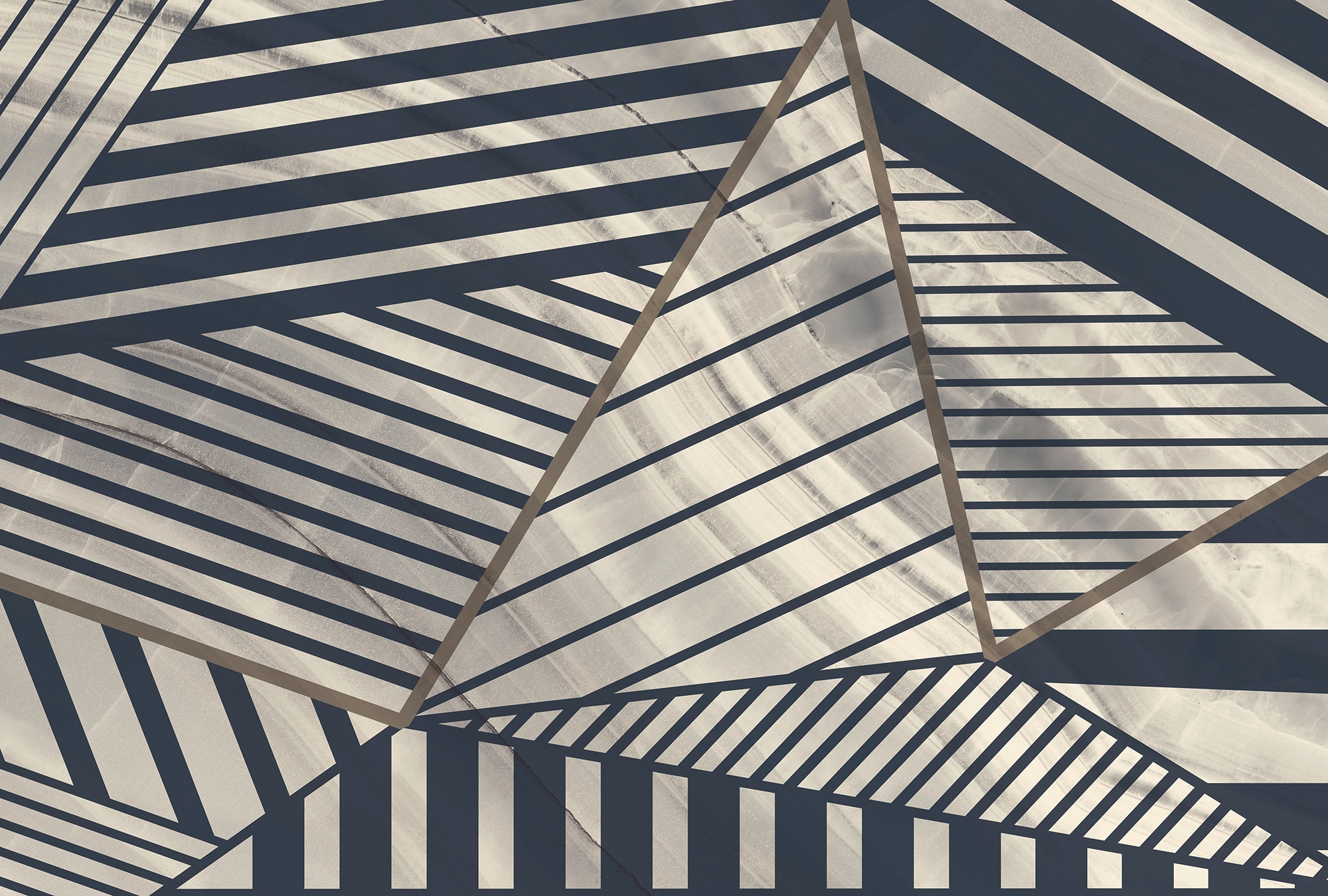 Architects Paper Fototapete "Atelier 47 Stripes Marble 3" 3D-Optik glatt Vlies, Wand, Schräge, Decke