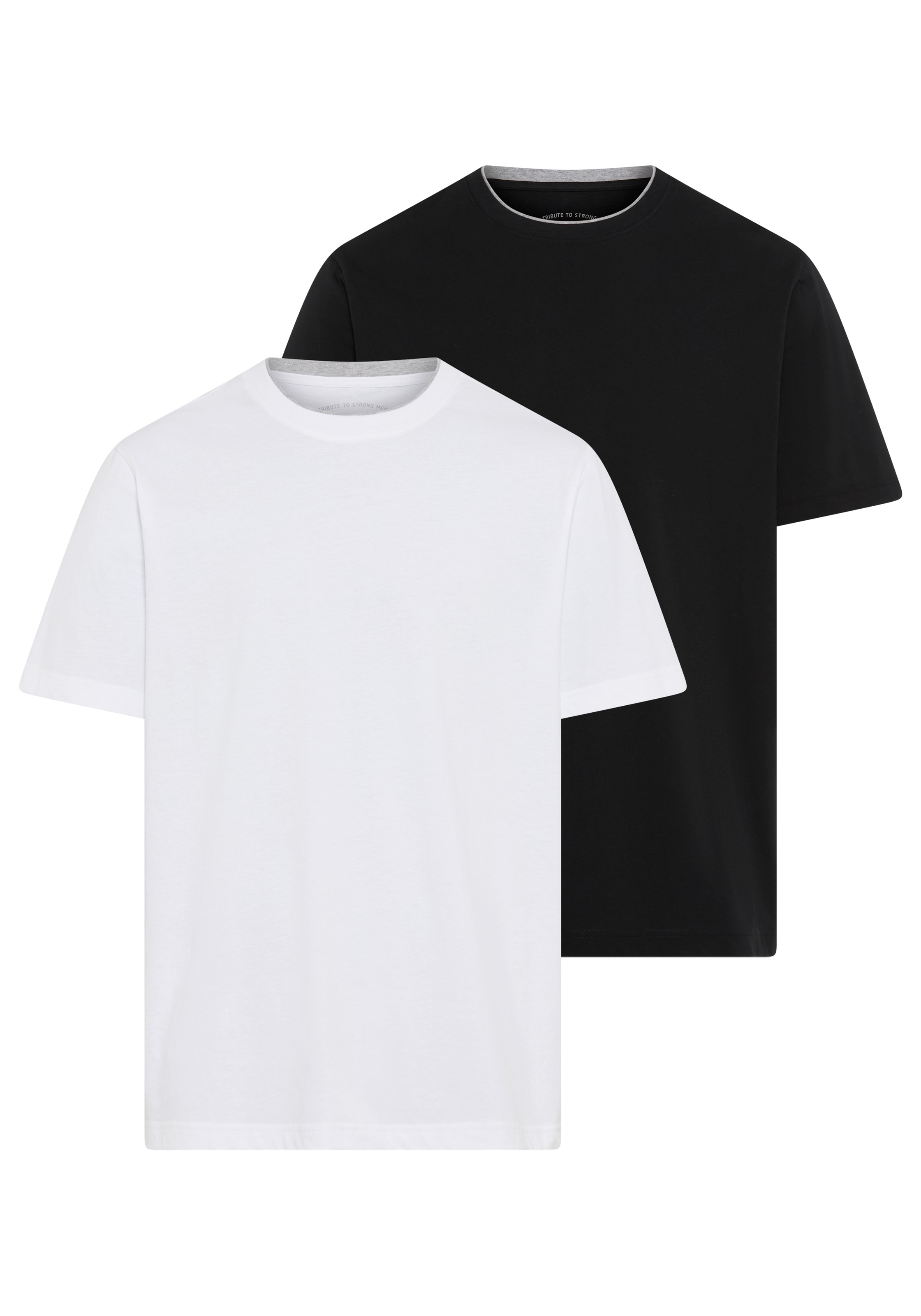 Mans World Rundhalsshirt "Neue Kollektion", mit kontrastfarbigen Einsatz am günstig online kaufen