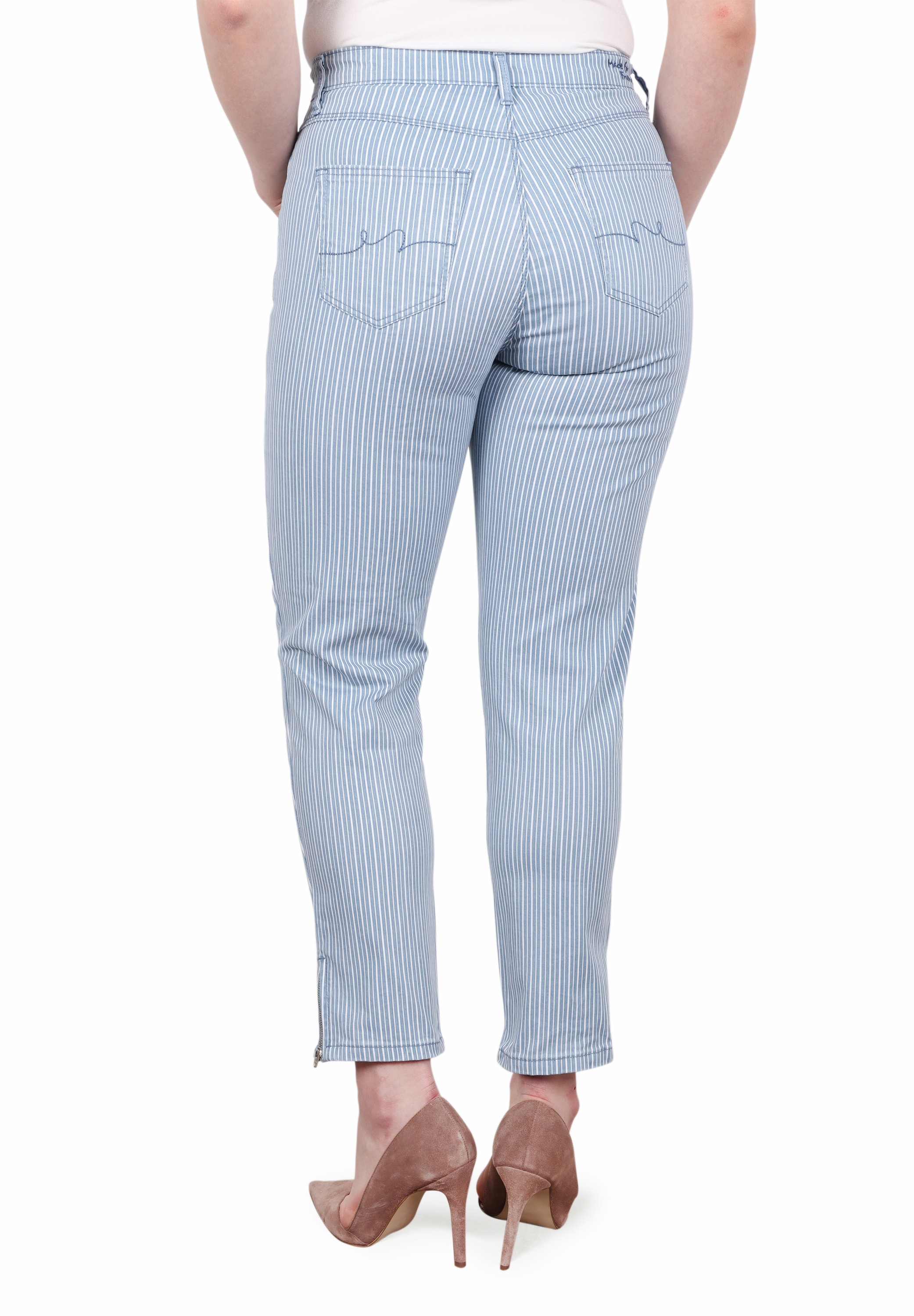 STOOKER WOMEN 5-Pocket-Jeans »Nizza Stripe Tapered Fit«, Tapered Fit Casual Clean Wash Denim Seitlichem Gummibund. für Damen