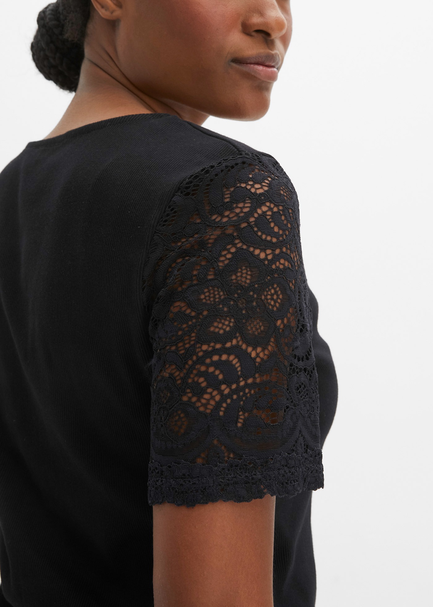 Thumbnail - bonprix T-Shirt eng anliegende Passform, Kurzarm-Design, für vielseitige Anlässe