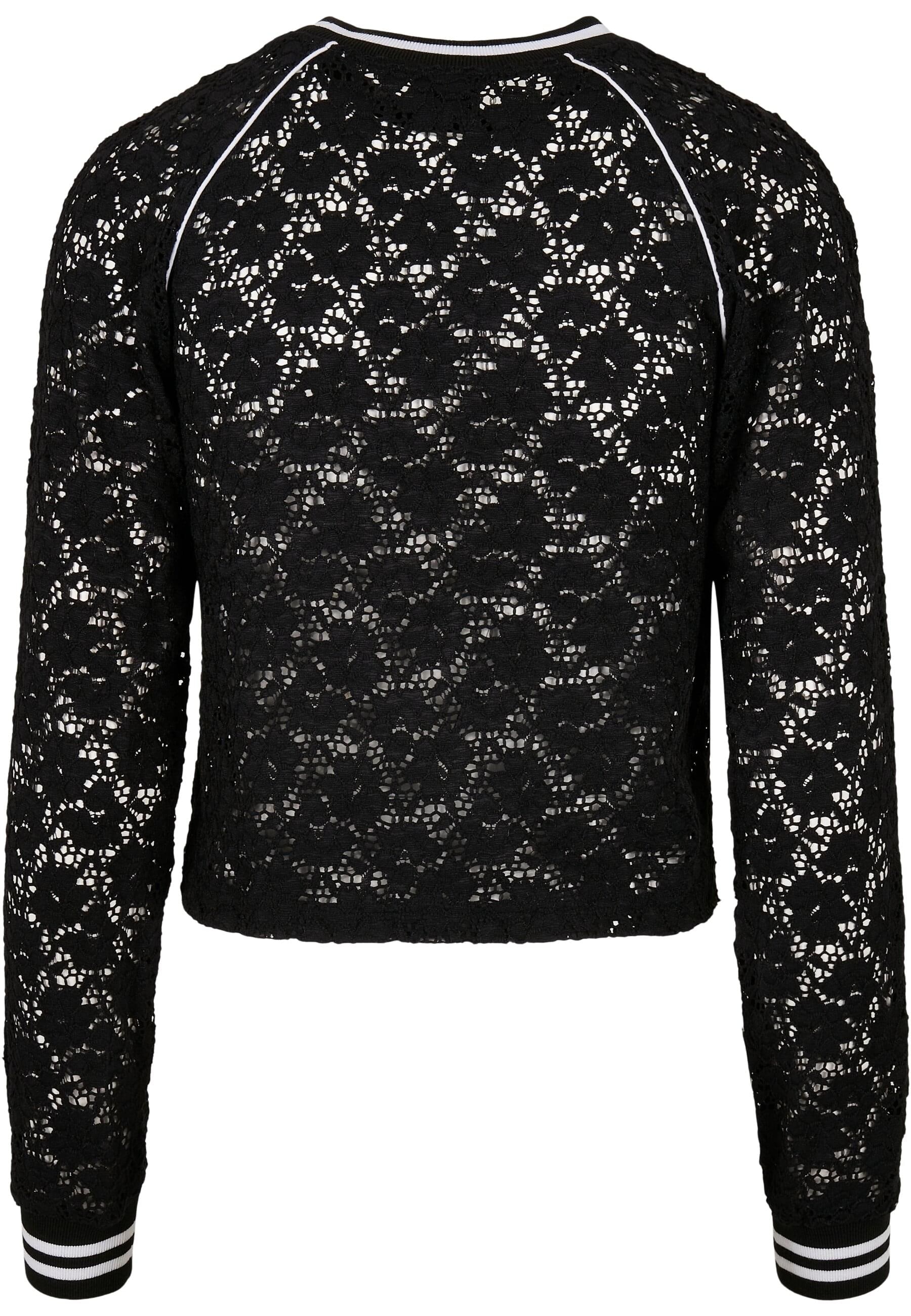 URBAN CLASSICS Collegejacke »Urban Classics Damen Ladies Short Lace College Crew«, (1 St.), ohne Kapuze