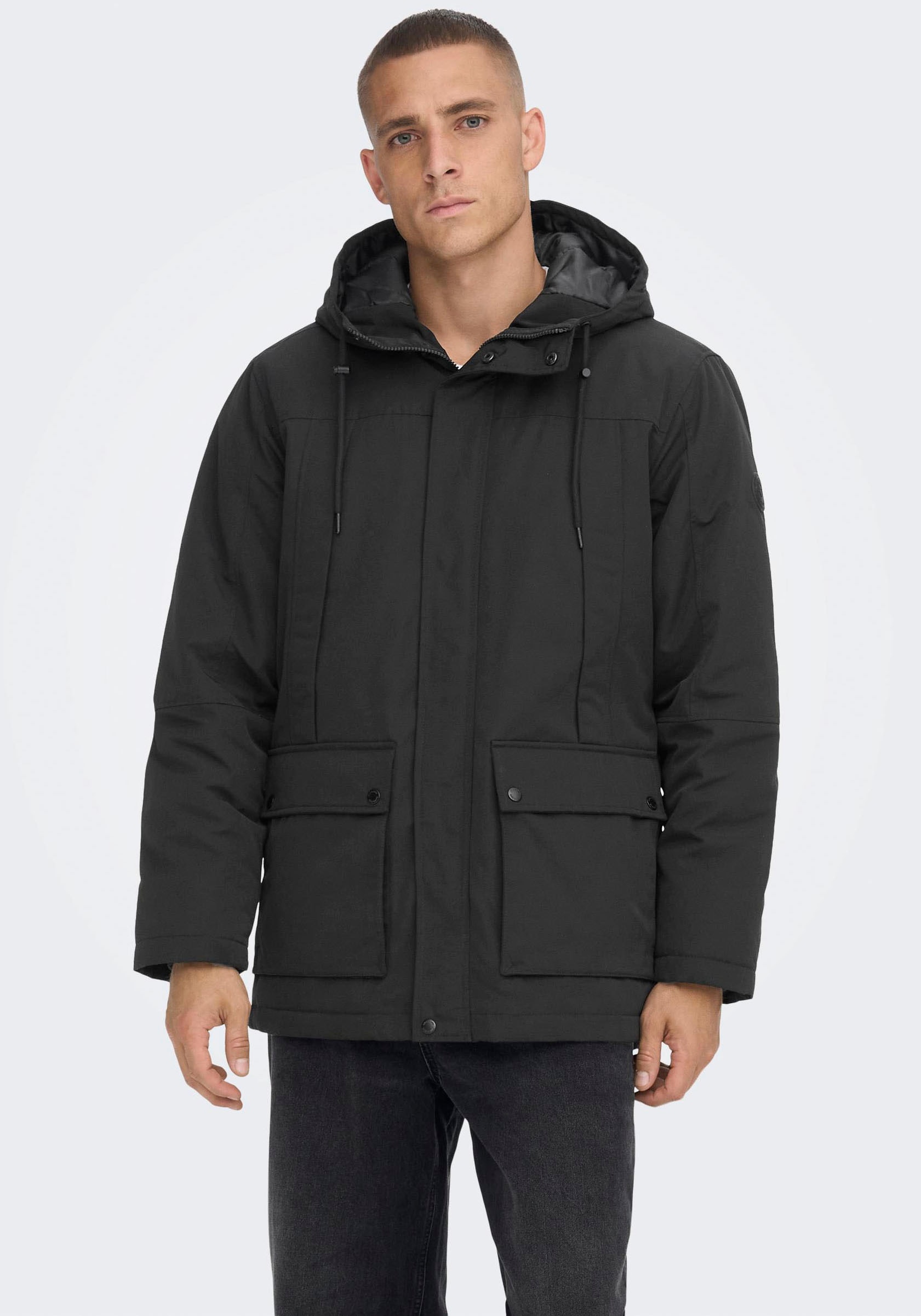 ONLY & SONS Langjacke "ONSJAYDEN PARKA NOOS OTW VD", mit Kapuze günstig online kaufen