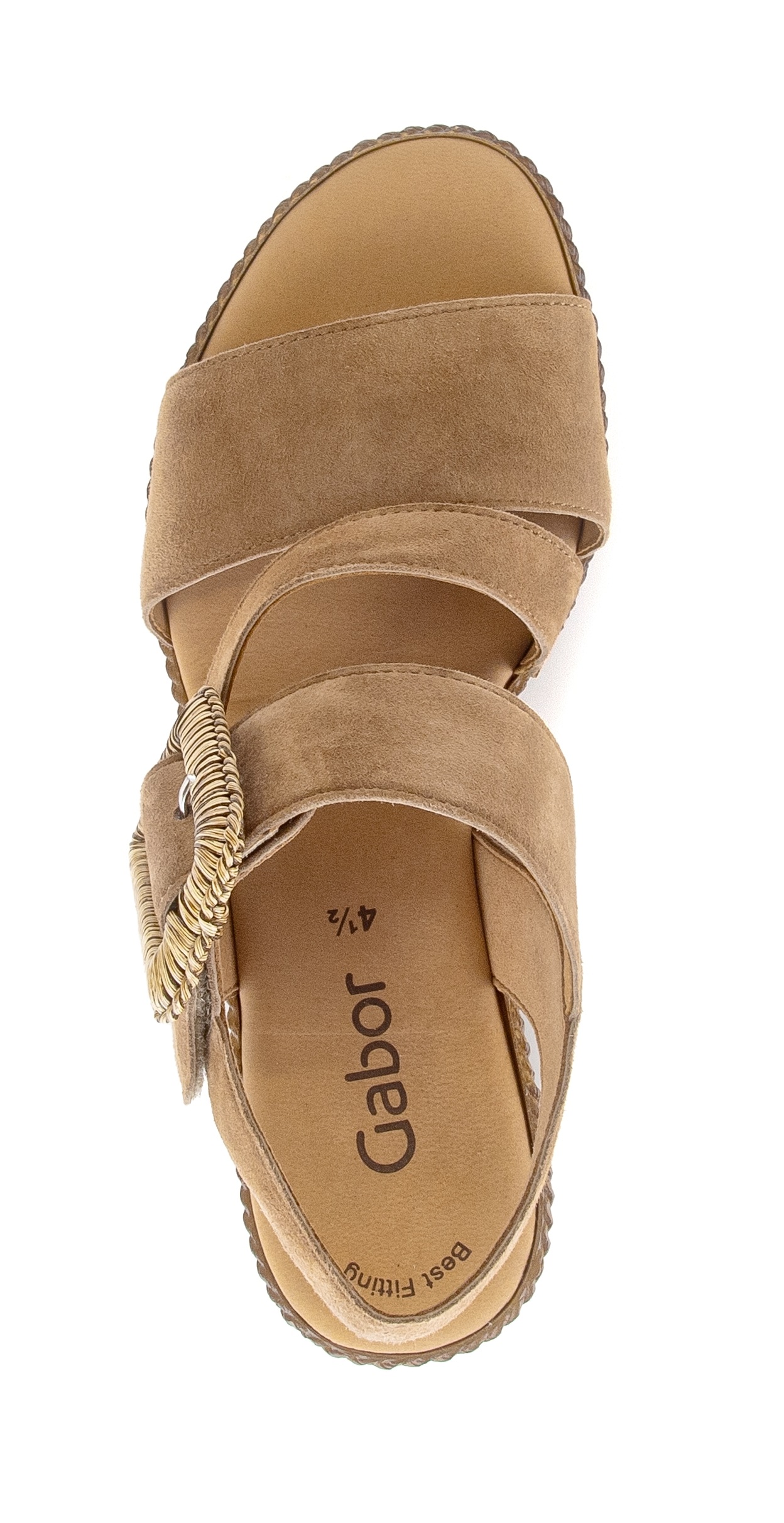 Gabor Wedge Sandal Nut Brown 40 9