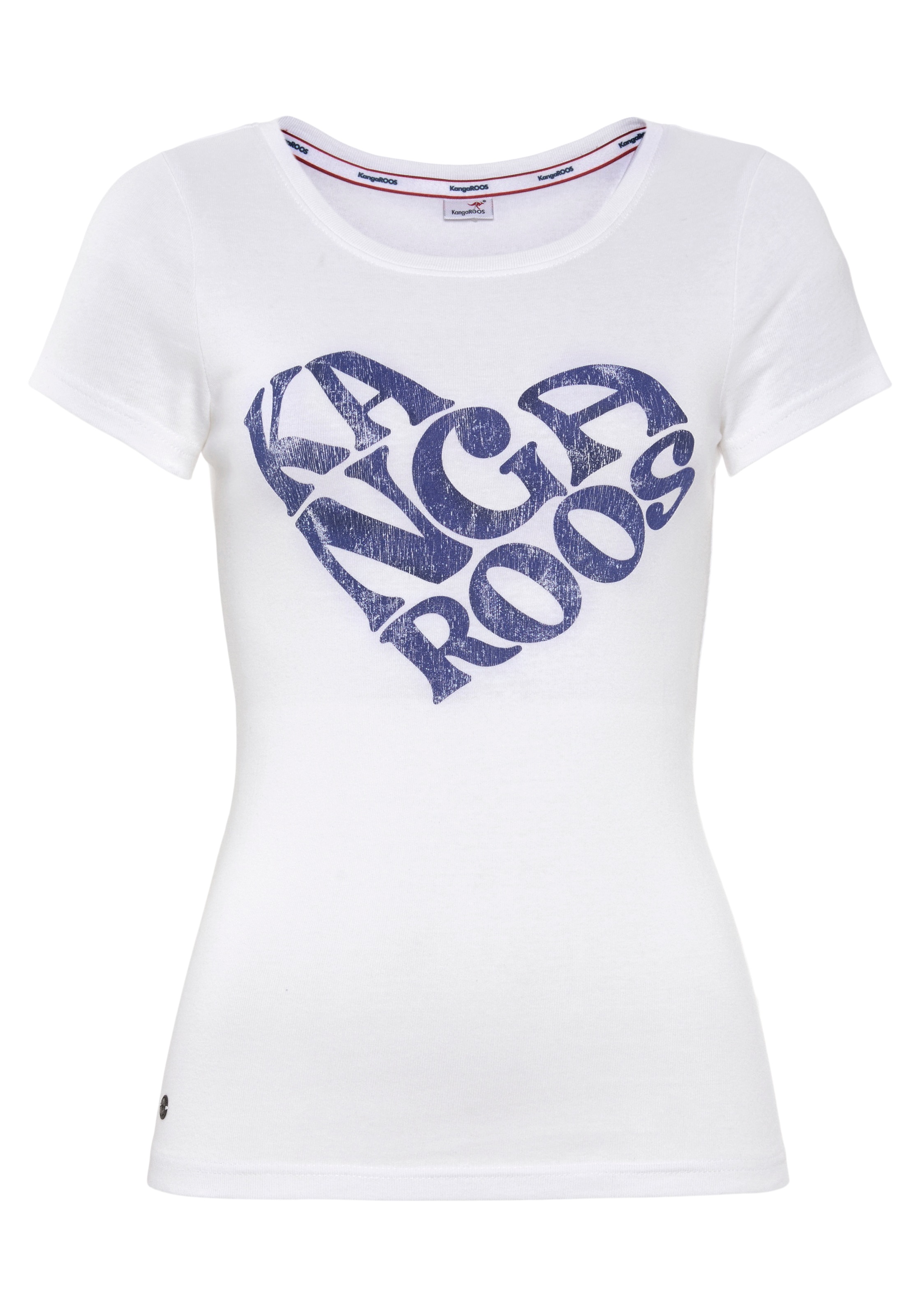 KangaROOS Print-Shirt, mit kaufen herzlichem online NEUE | BAUR Retro-Logoprint KOLLEKTION 