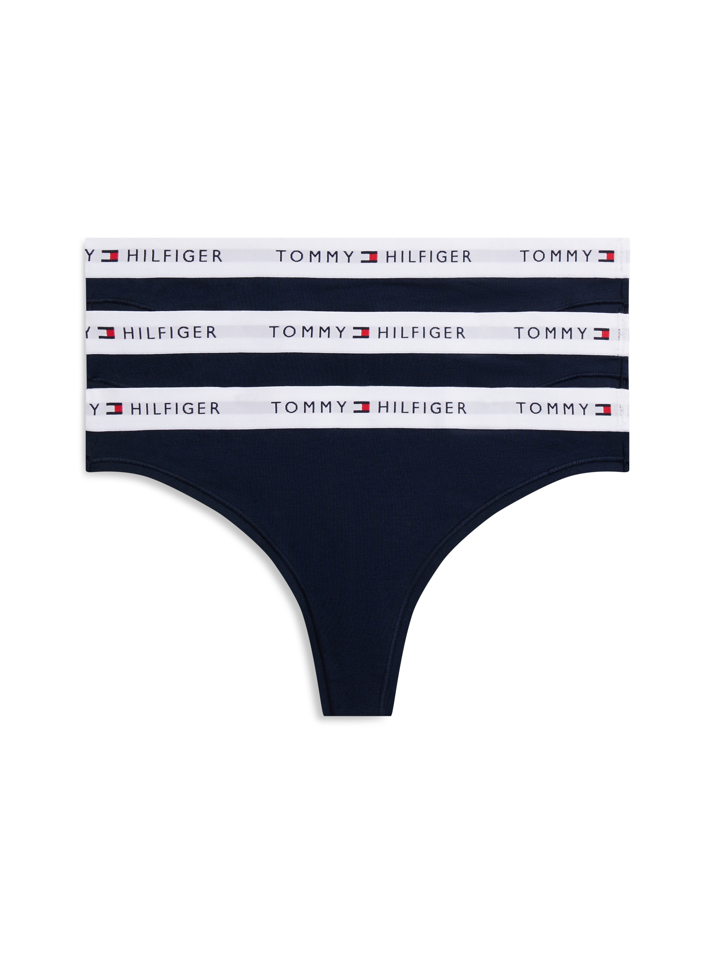 Tommy Hilfiger Underwear Tanga "3 PACK THONG (EXT.SIZES)" Packung, 3er, 3 Stk. mit Logobund