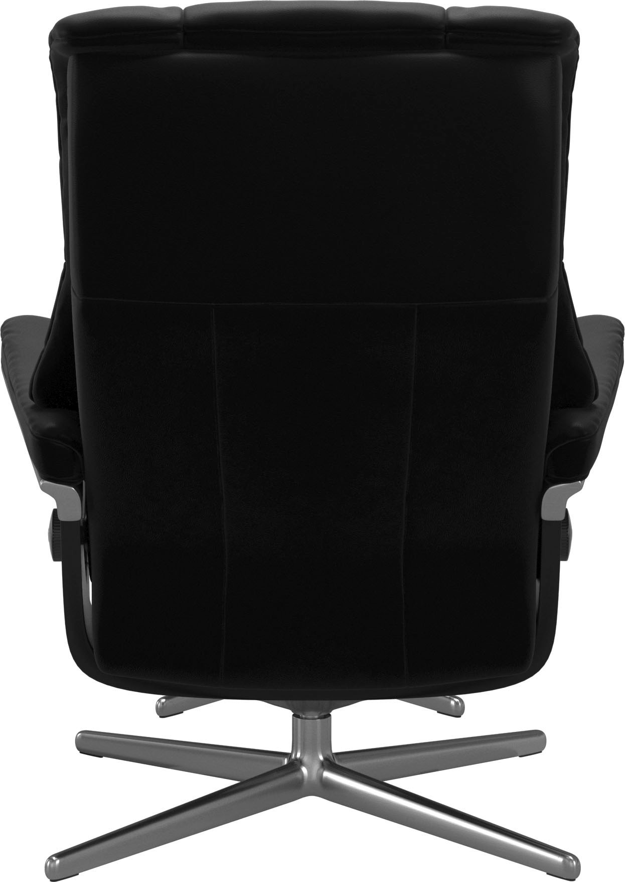 Stressless® Relaxsessel »Mayfair«, (Set, Relaxsessel mit Hocker), mit Hocker, mit Cross Base, Größe S, M & L, Holzakzent Schwarz