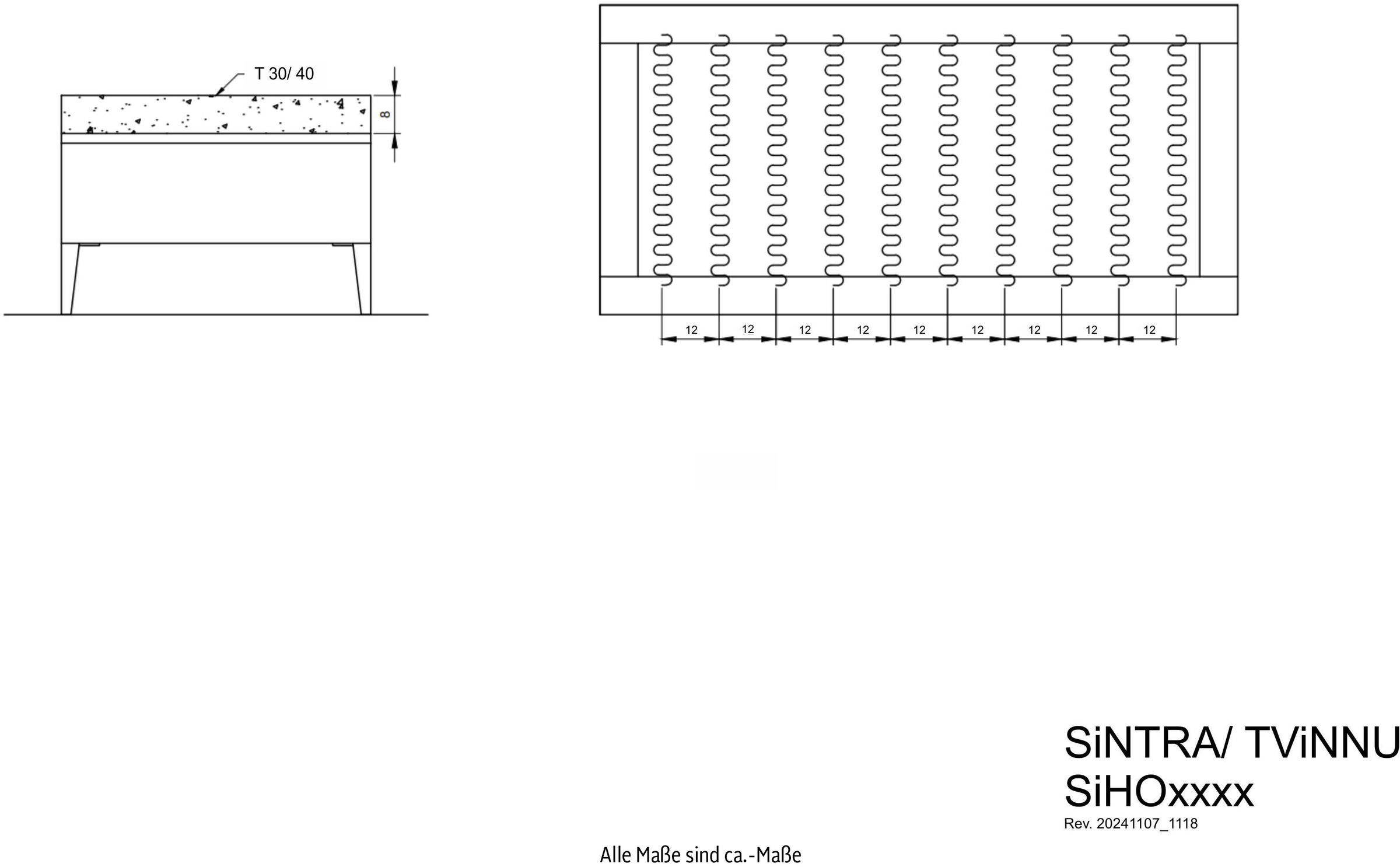 andas Sitzgruppe »TVINNU, Polsterecke mit Hocker, L-Form, Sofa in Cord«, (Set, 2 tlg.), mit aufwendiger Kedernaht, schwarze Füße