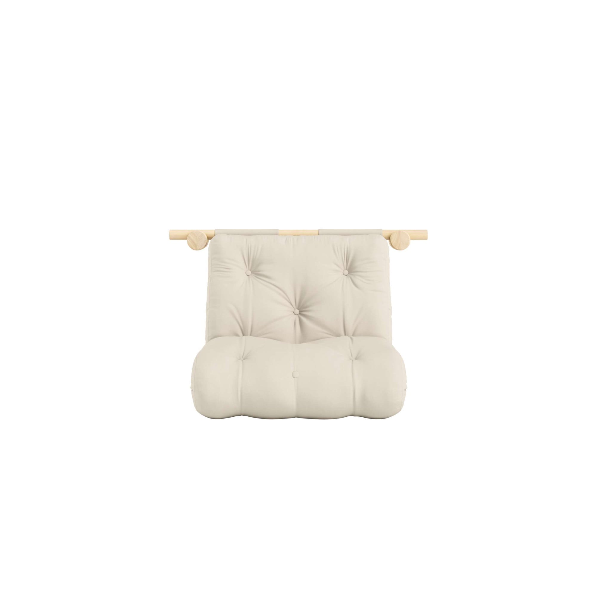 Karup Design Schlafsofa »Hooked Schlafsessel, Sitz- und Schlafplatz, Wandmontiert, platzsparend«, Futonmatratze inkl. Halterungsset aus FSC®-zertifiziertem Massivholz