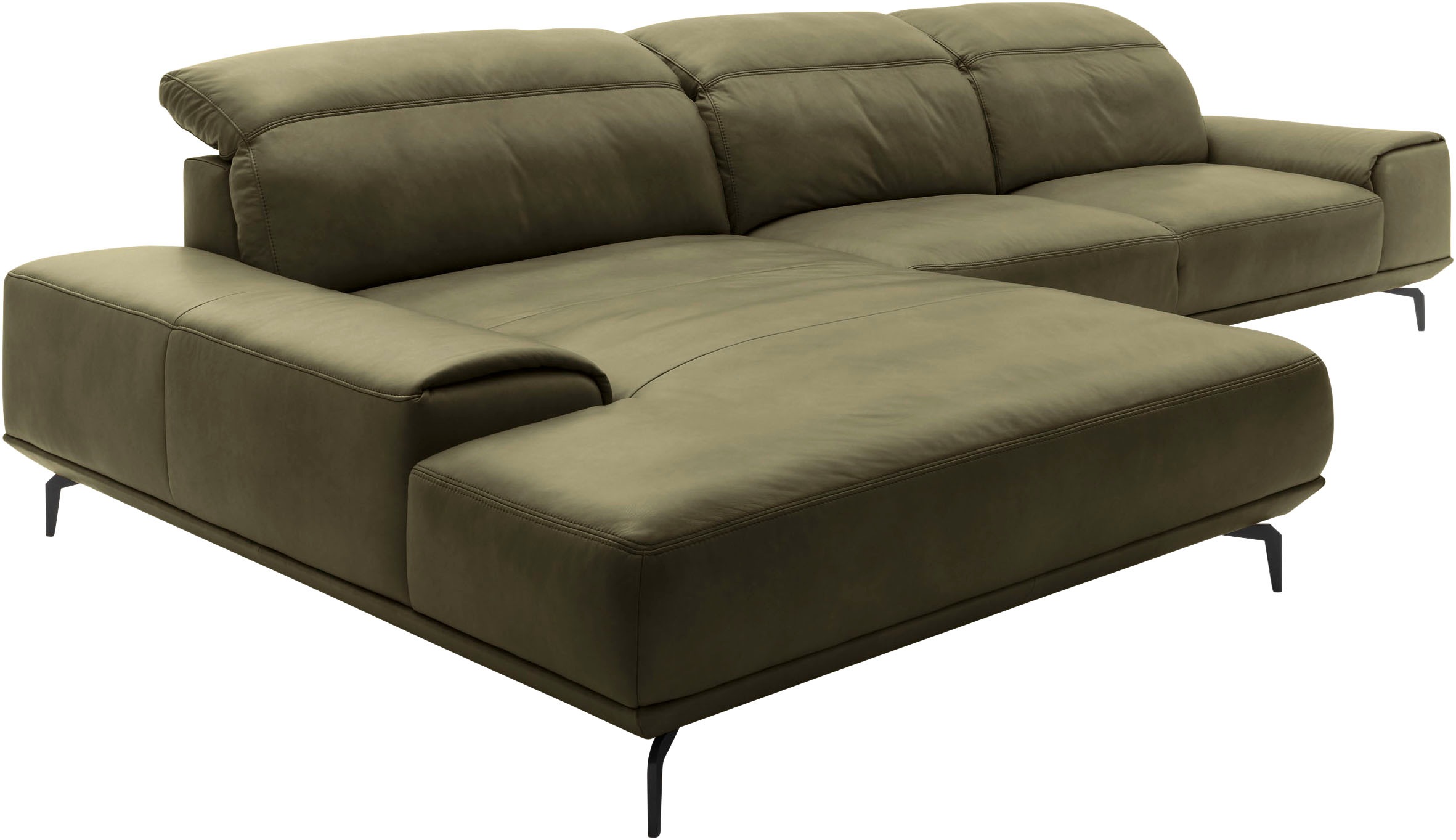 Musterring Wohnlandschaft »MR 2490«, Fuß Schwarz, Sitzhöhe 46cm, wahlweise mit Funktionen, Maße 342x207 cm