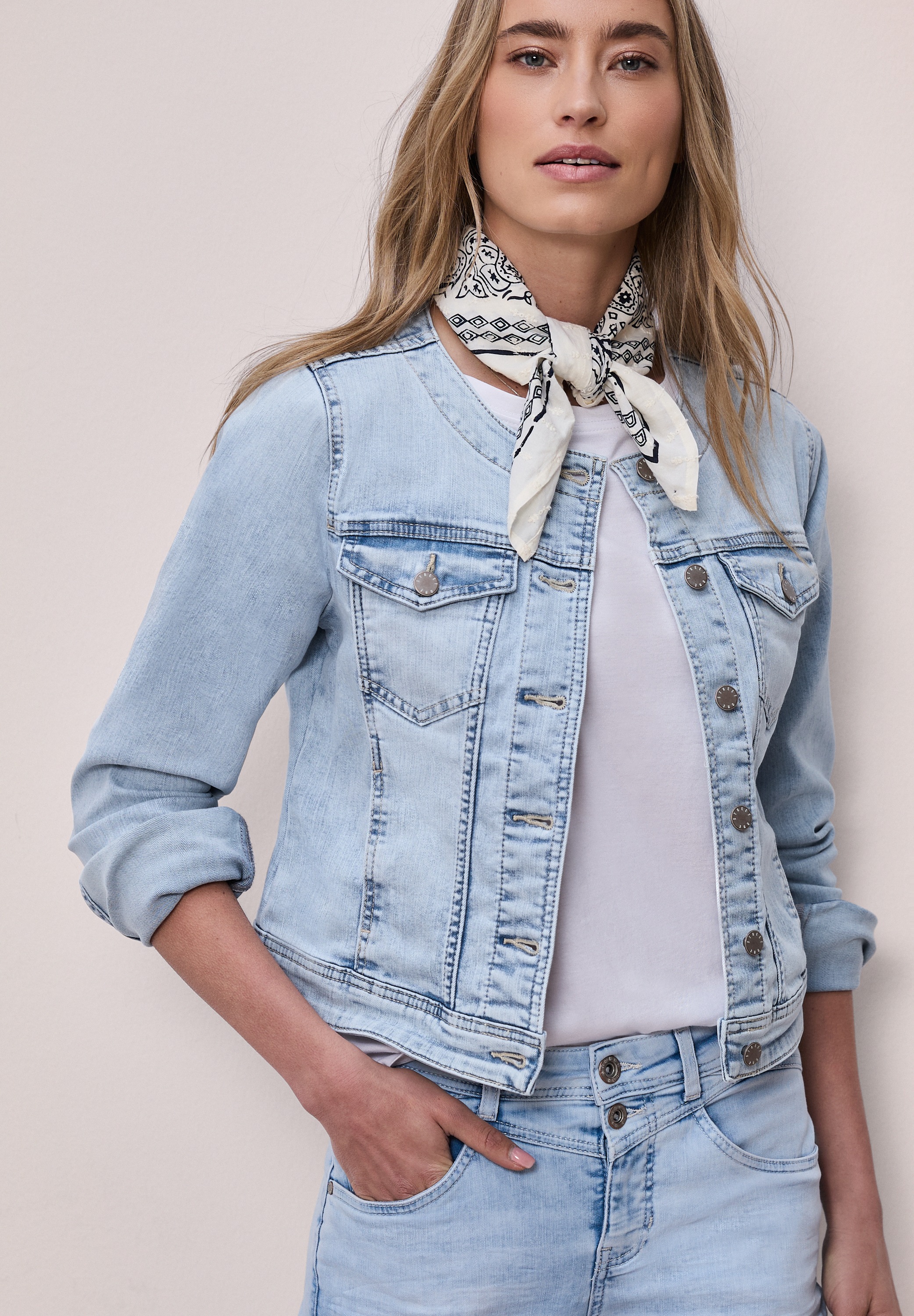 STREET ONE Jeansjacke ohne Kapuze in Denim-Optik günstig online kaufen