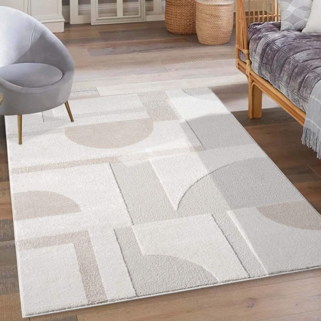 Carpet City Teppich »LOUNGE 9992«, rechteckig, 15 mm Höhe, Kurzflor-Teppich Modern, Hoch-Tief-Struktur, Wohnzimmer, Schlafzimmer