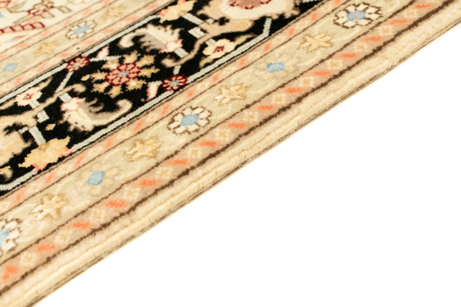 morgenland Teppich »Täbriz 50 Raj Teppich handgeknüpft beige«, rechteckig, handgeknüpft