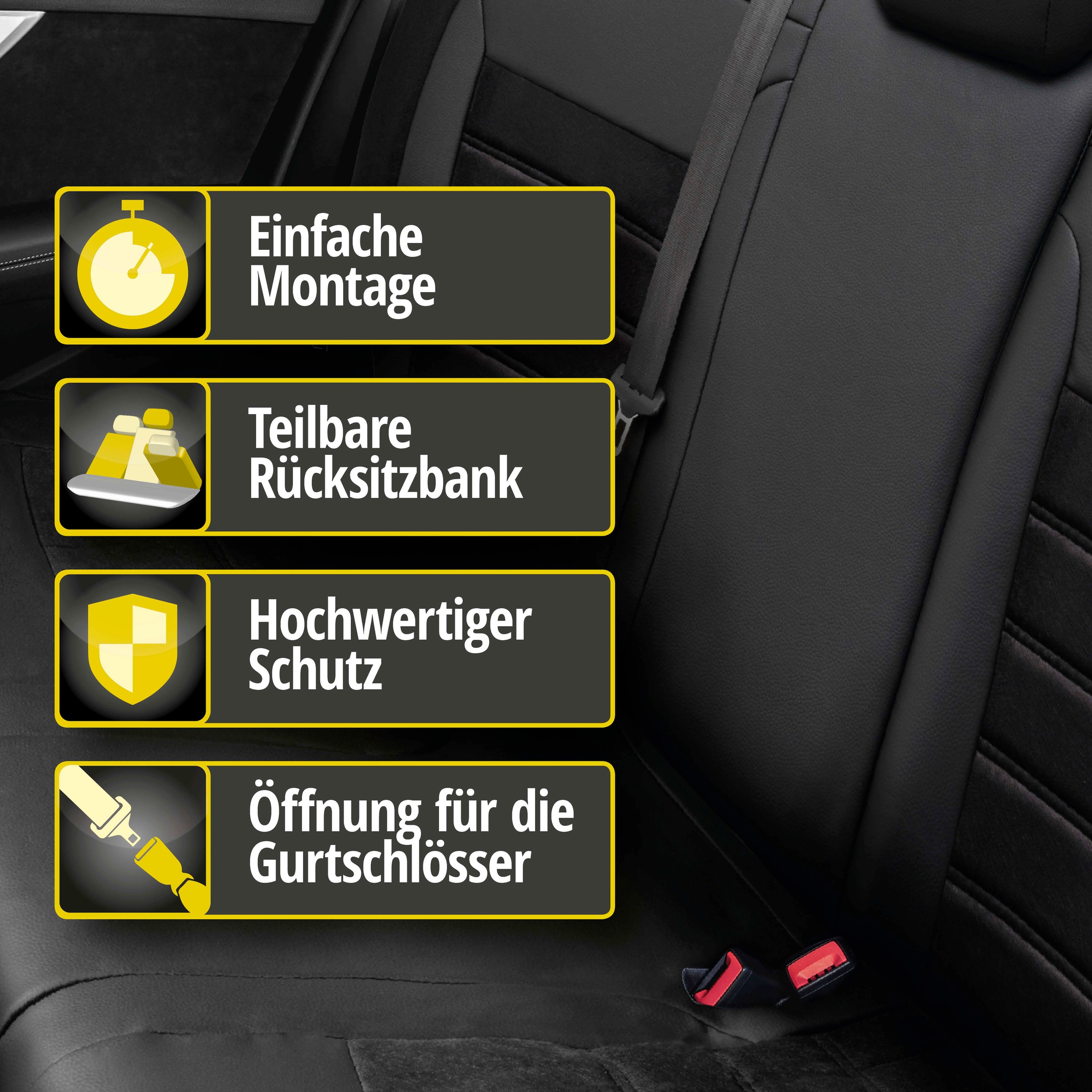 WALSER Autositzbezug, für VW Golf 6 Trendline Baujahr 10/2008 - 02/2014 -  heute, Für VW Golf 6 Trendline Baujahr 10/2008 - 02/2014 - heute