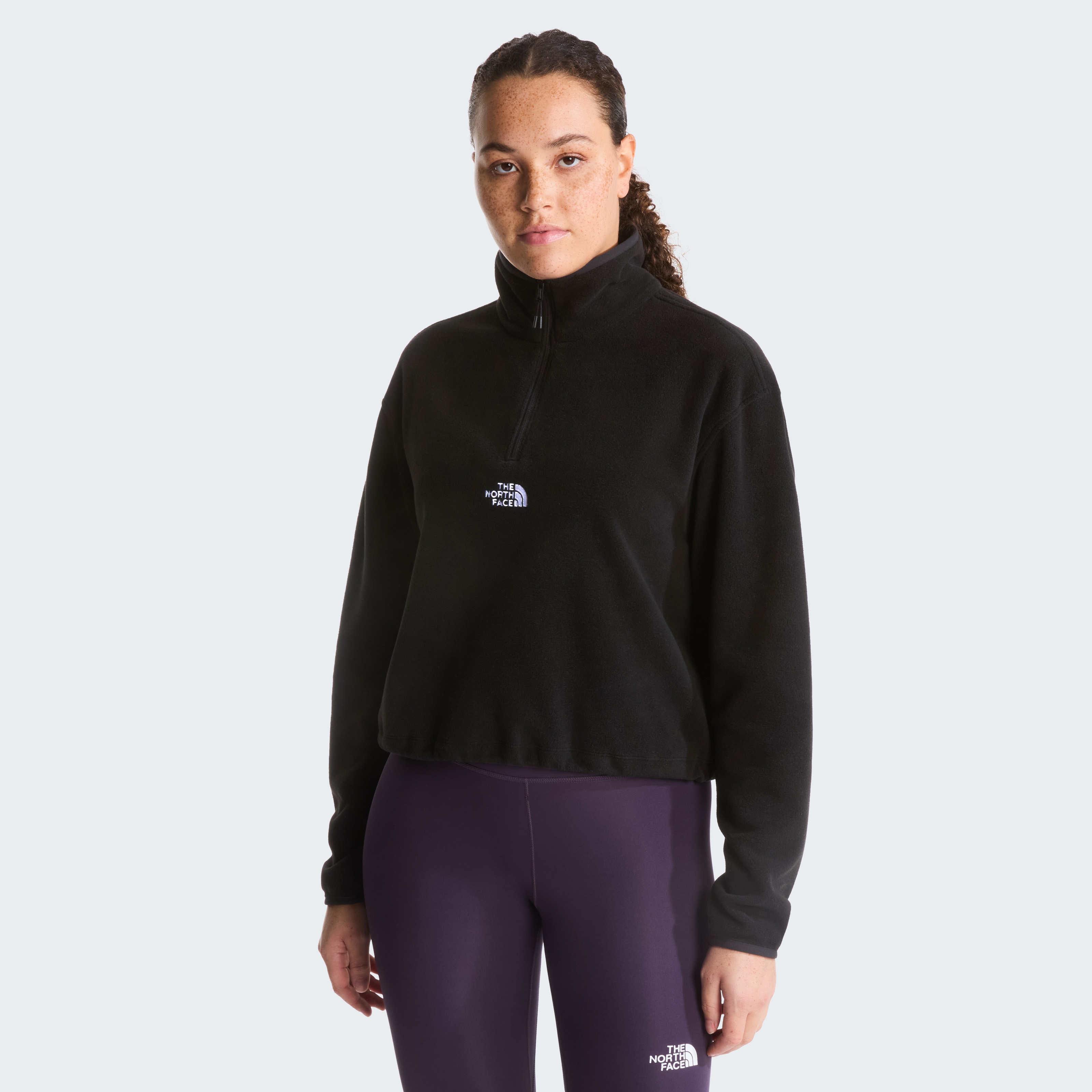 The North Face Fleeceshirt "W NOVELTY LOGO GLACIER 1/4 ZIP" sportlicher Stil, wasserabweisend, windabweisend, atmungsaktiv