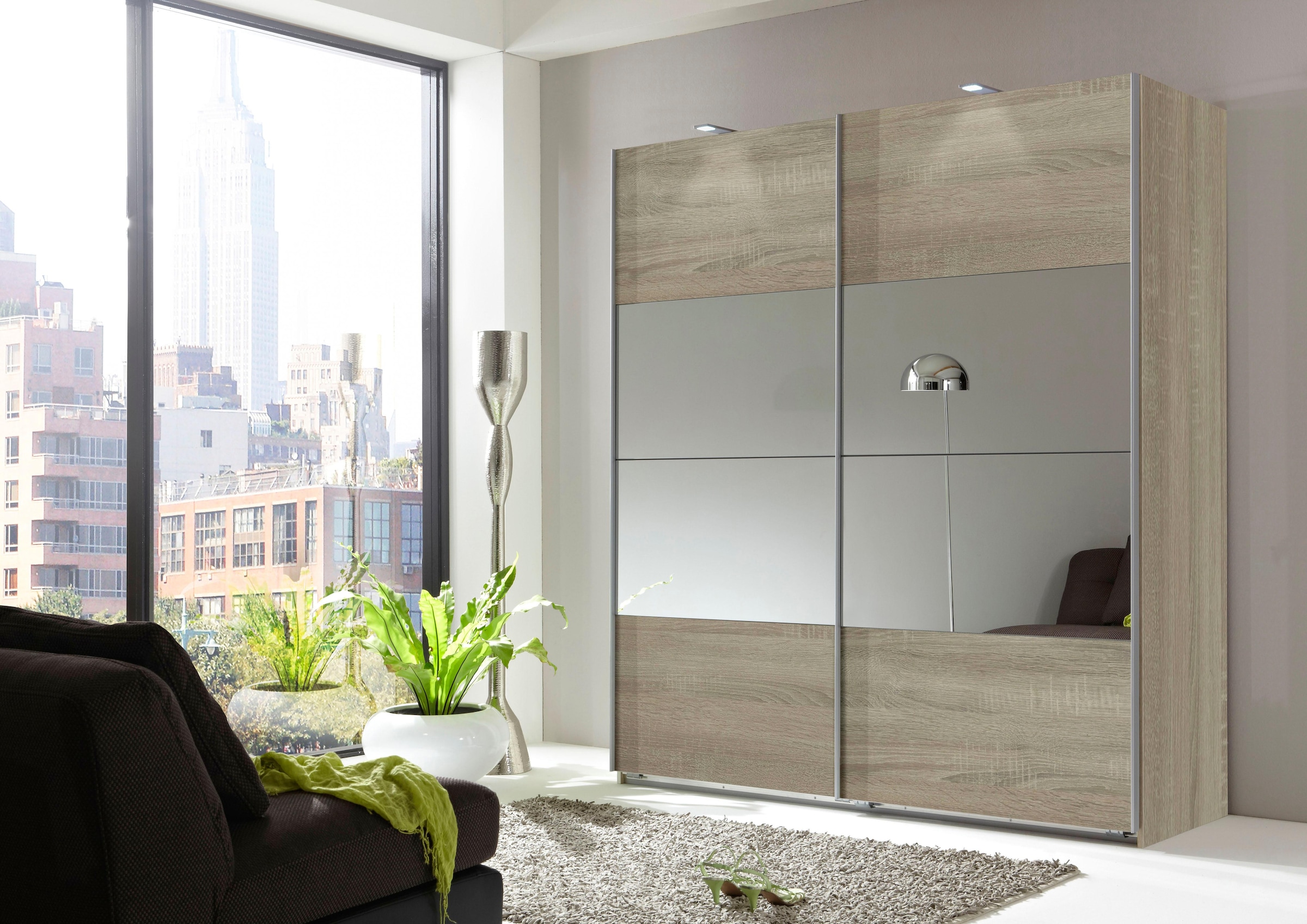Wimex Schwebetürenschrank »Easy«, mit Teilspiegel