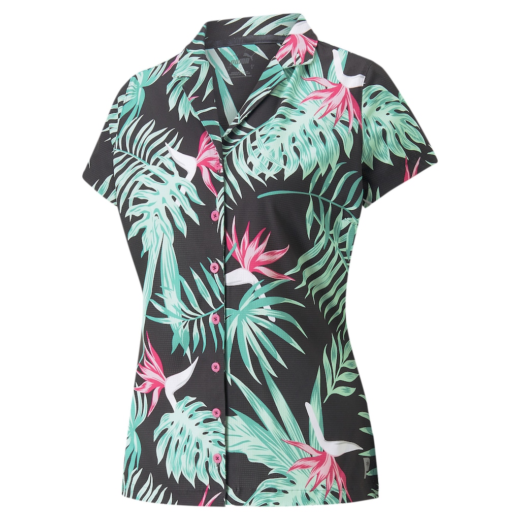 PUMA Trainingsshirt »PUMA x Palm Tree Crew Paradise Camp Golf-Shirt Frauen«