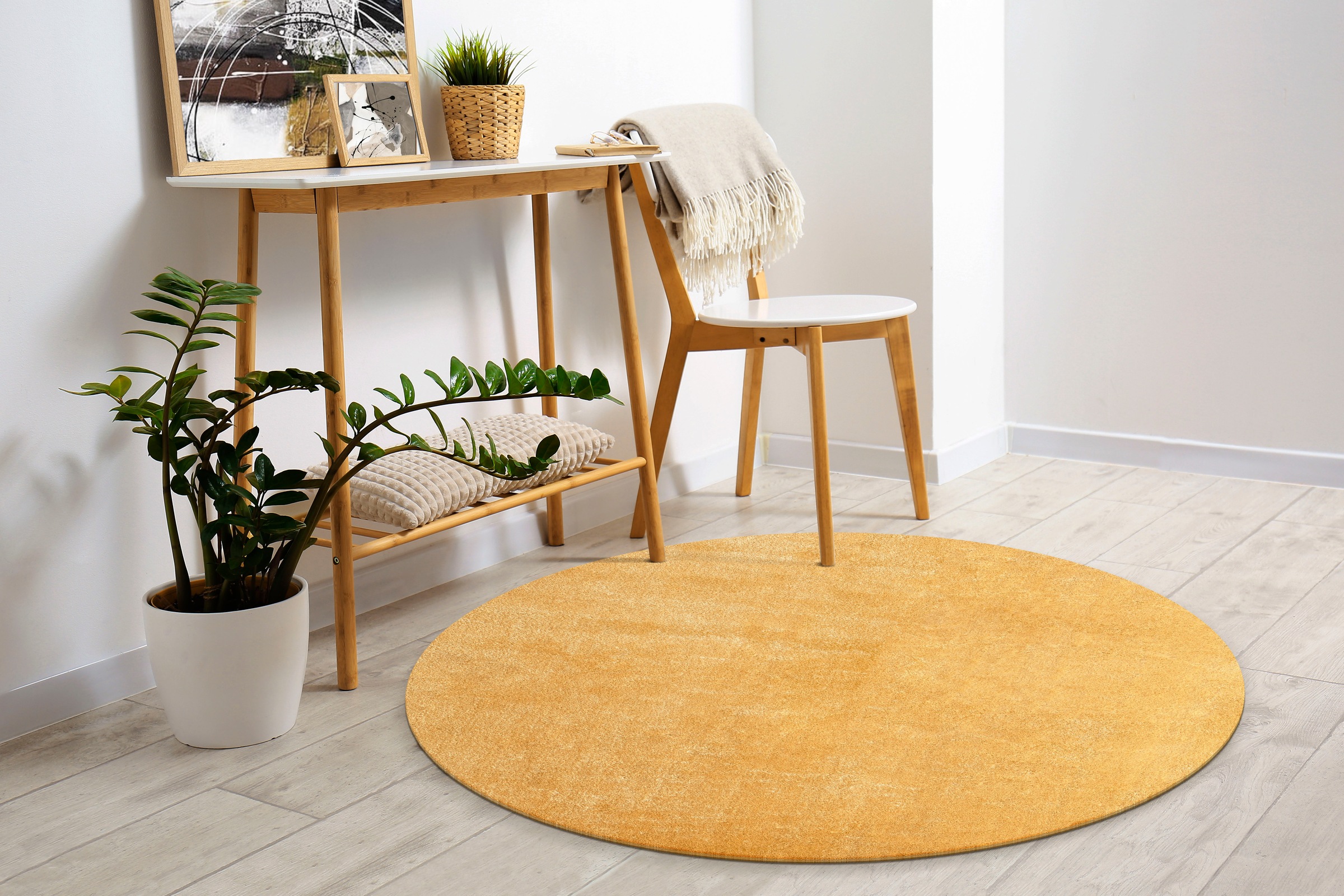 merinos Teppich "Loft 37" rund 16 mm Höhe Kunstfellteppich besonders weich günstig online kaufen