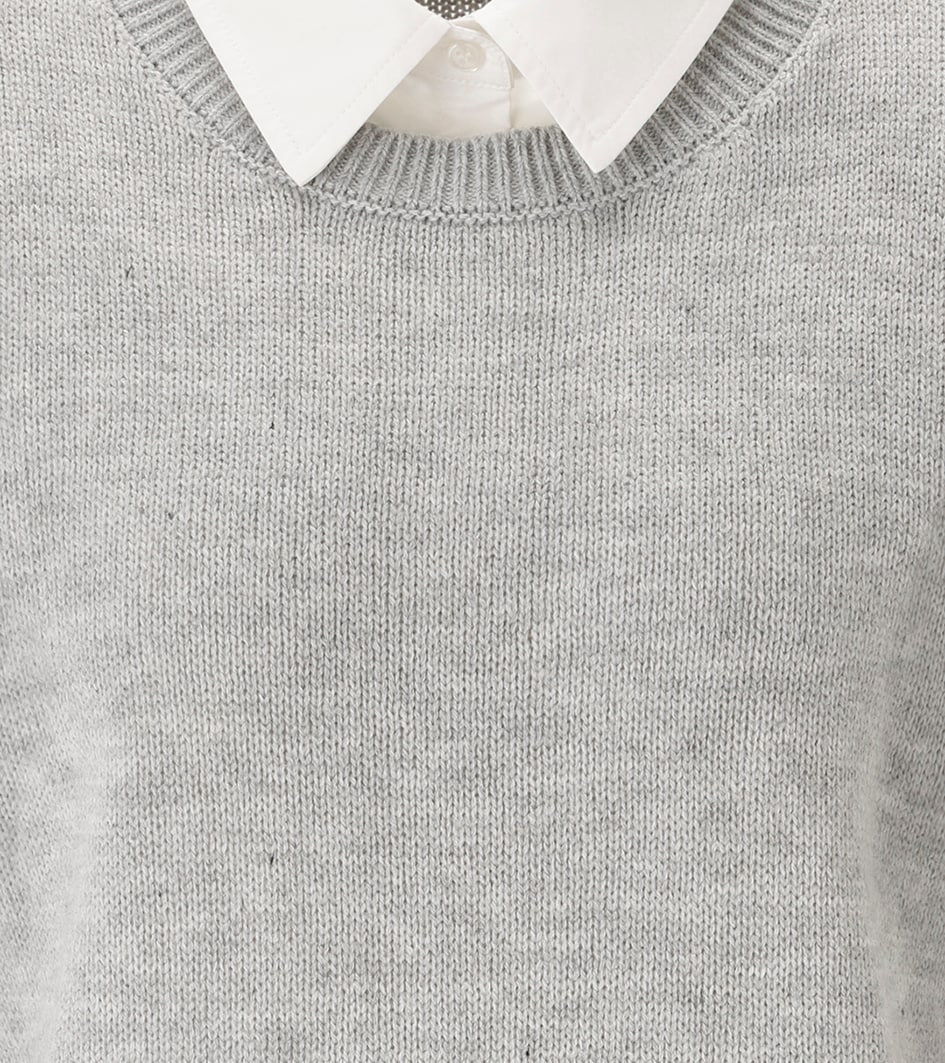 Aniston CASUAL Strickpullover, mit Bluseneinsatz - NEUE KOLLEKTION