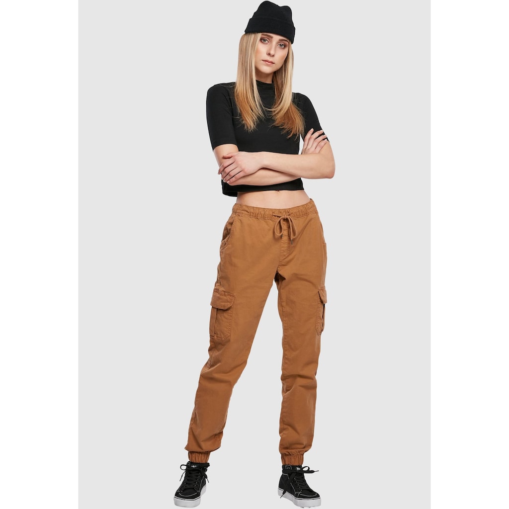 URBAN CLASSICS Cargohose »Urban Classics Damen Ladies High Waist Cargo Jogging Pants«, (1 tlg.)