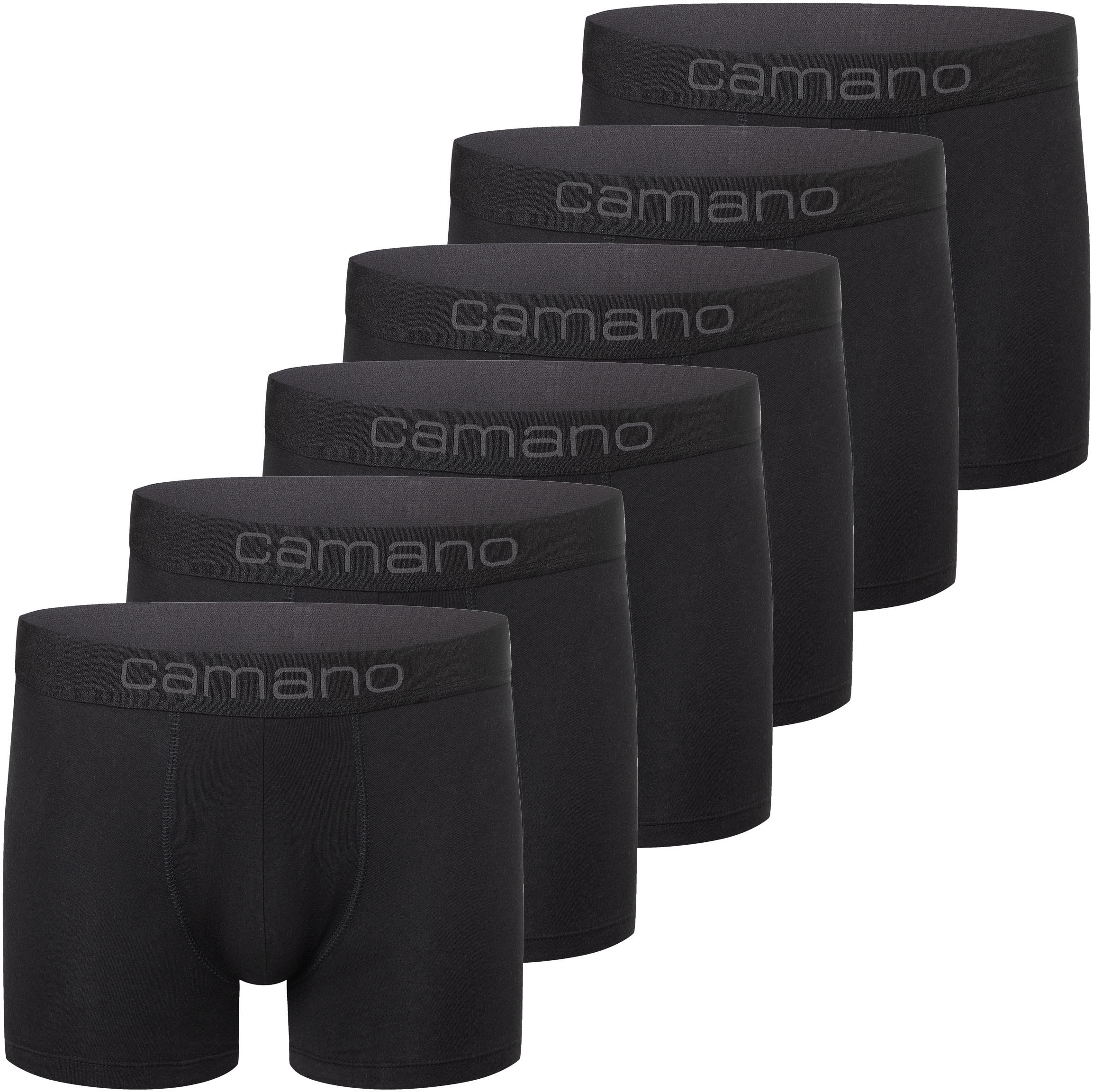 Camano Boxershorts »comfort«, (6er Pack), mit Stretch-Logobund