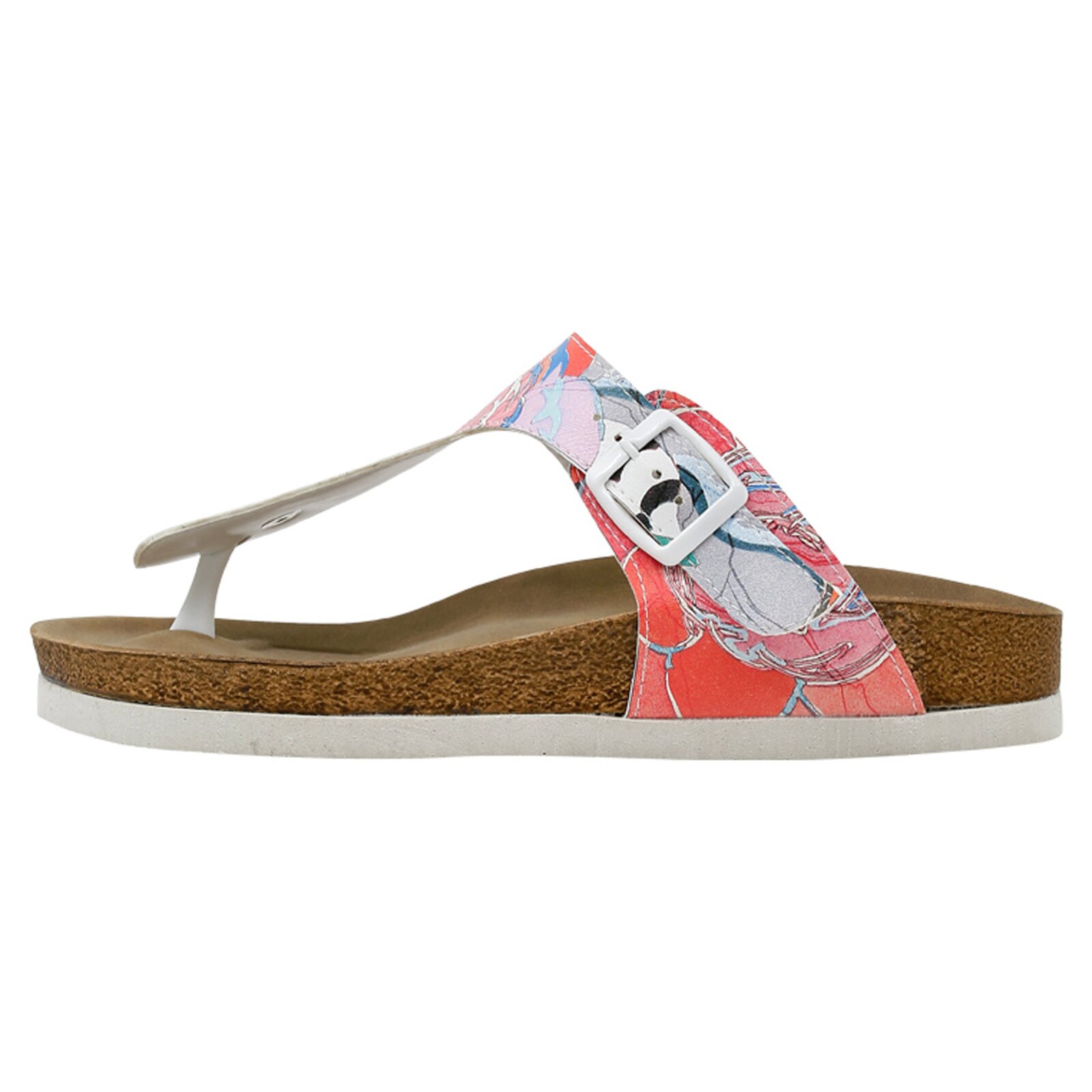 Thumbnail - DOGO Zehentrenner "Lila Zehentrenner Hello Damen Sandalen", Vegan