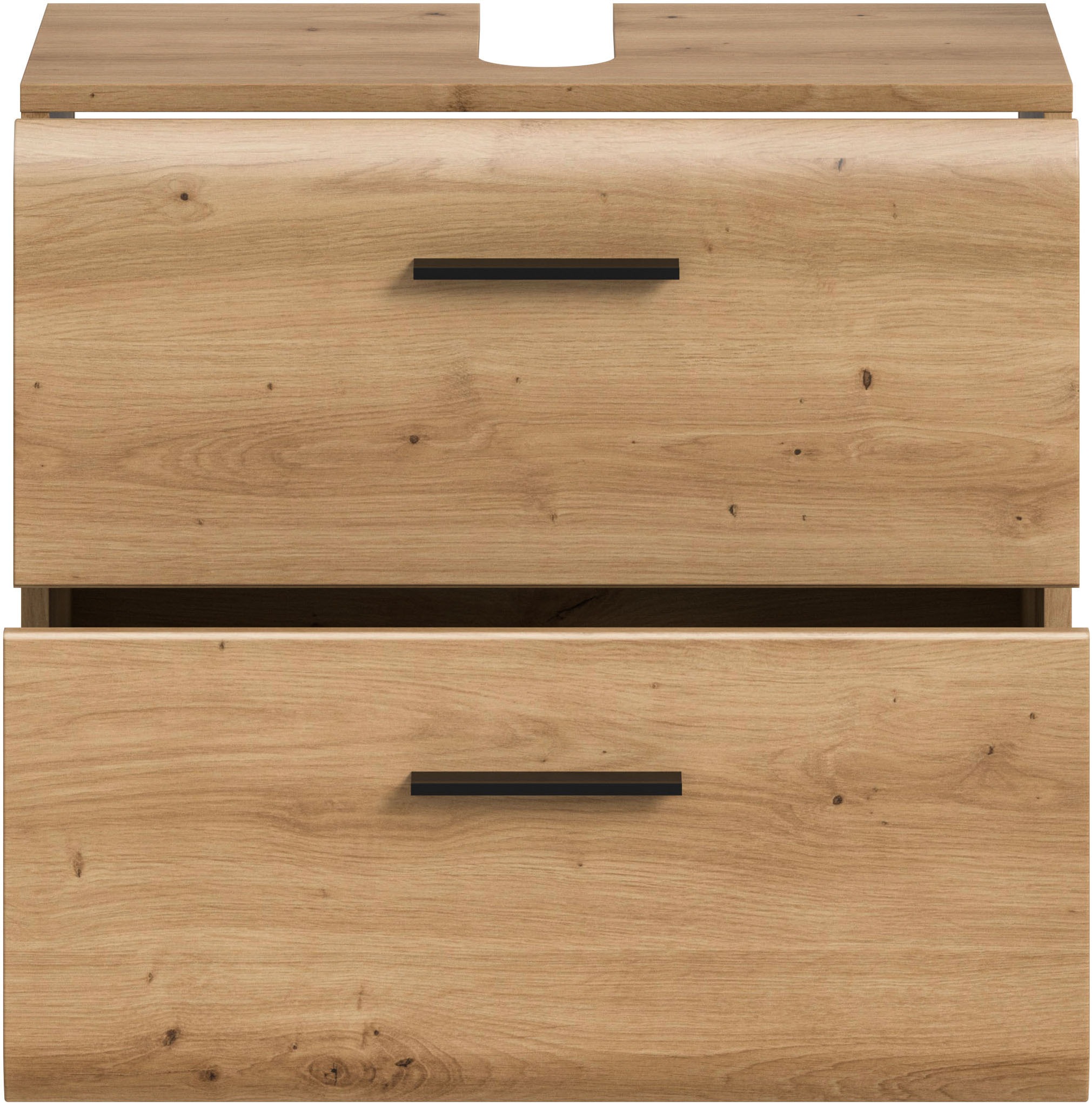 INOSIGN Waschbeckenunterschrank »FLORENZ, TOPSELLER!, Breite 60 cm, 2 Schubkästen,ink. Siphonausschnitt«, (1 St.), Florenz, Waschbeckenunterschrank, Artisan Oak NB, 2 Schubladen