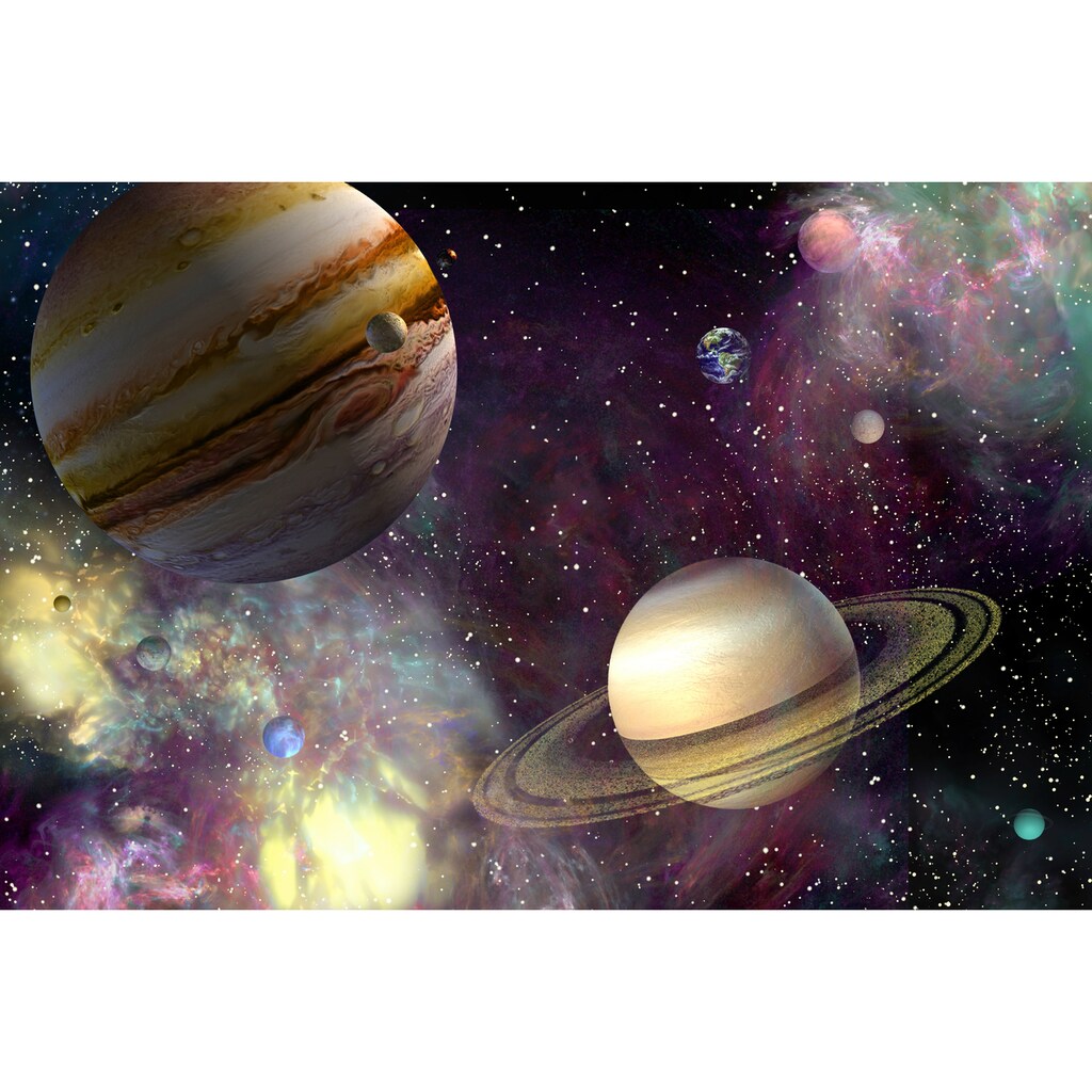 Papermoon Fototapete »GALAXIE-WELTALL UNIVERSUM PLANETEN SOLAR SYSTEM STERNE«